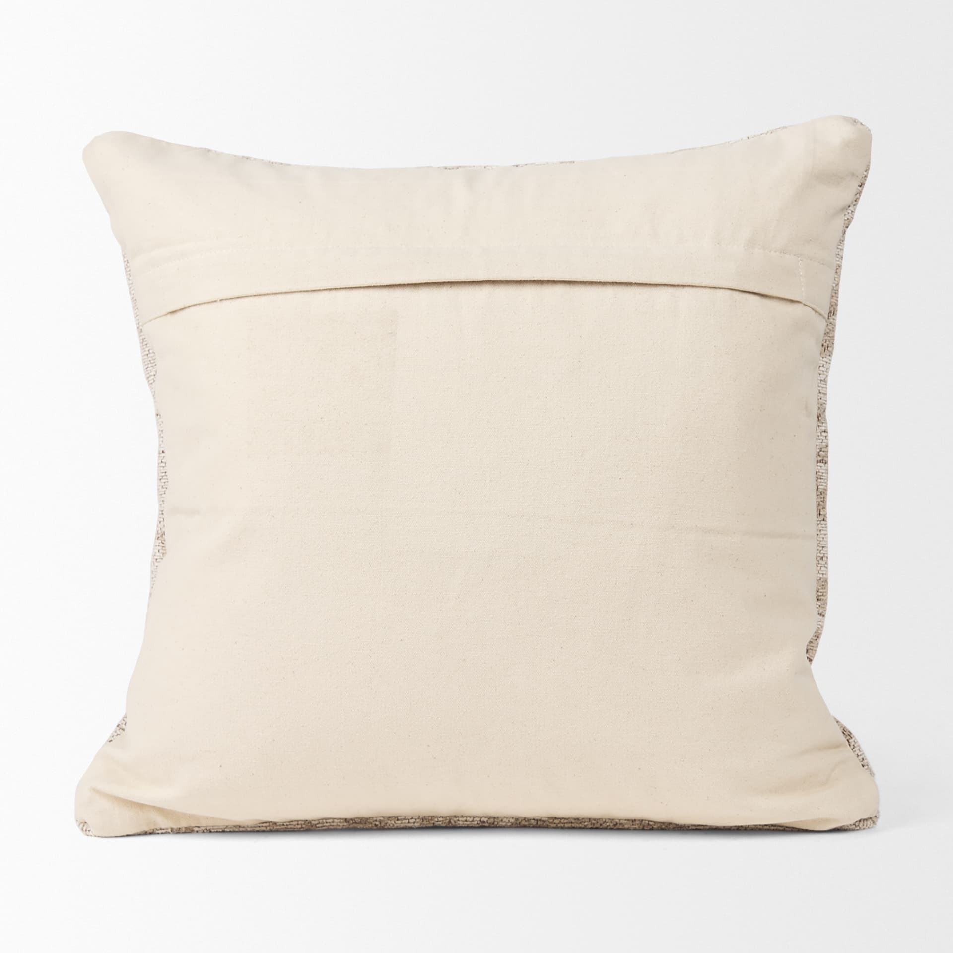 Khloe 20x20 Cream Square Pillow Cover w/Non-Allergen Filler — product photograph