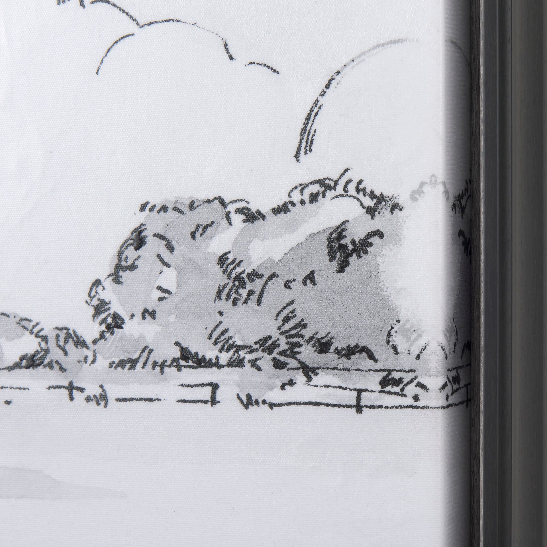 Farm View I by Mercana Studio a Hand Embellished Textured Framed Canvas — product photograph