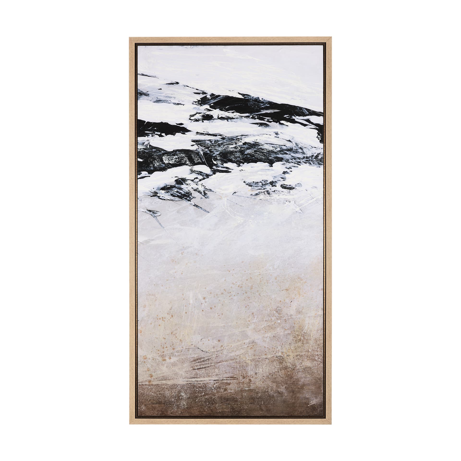 Black Strokes II by Mercana Studio a Hand Embellished Textured Framed Canvas — product photograph