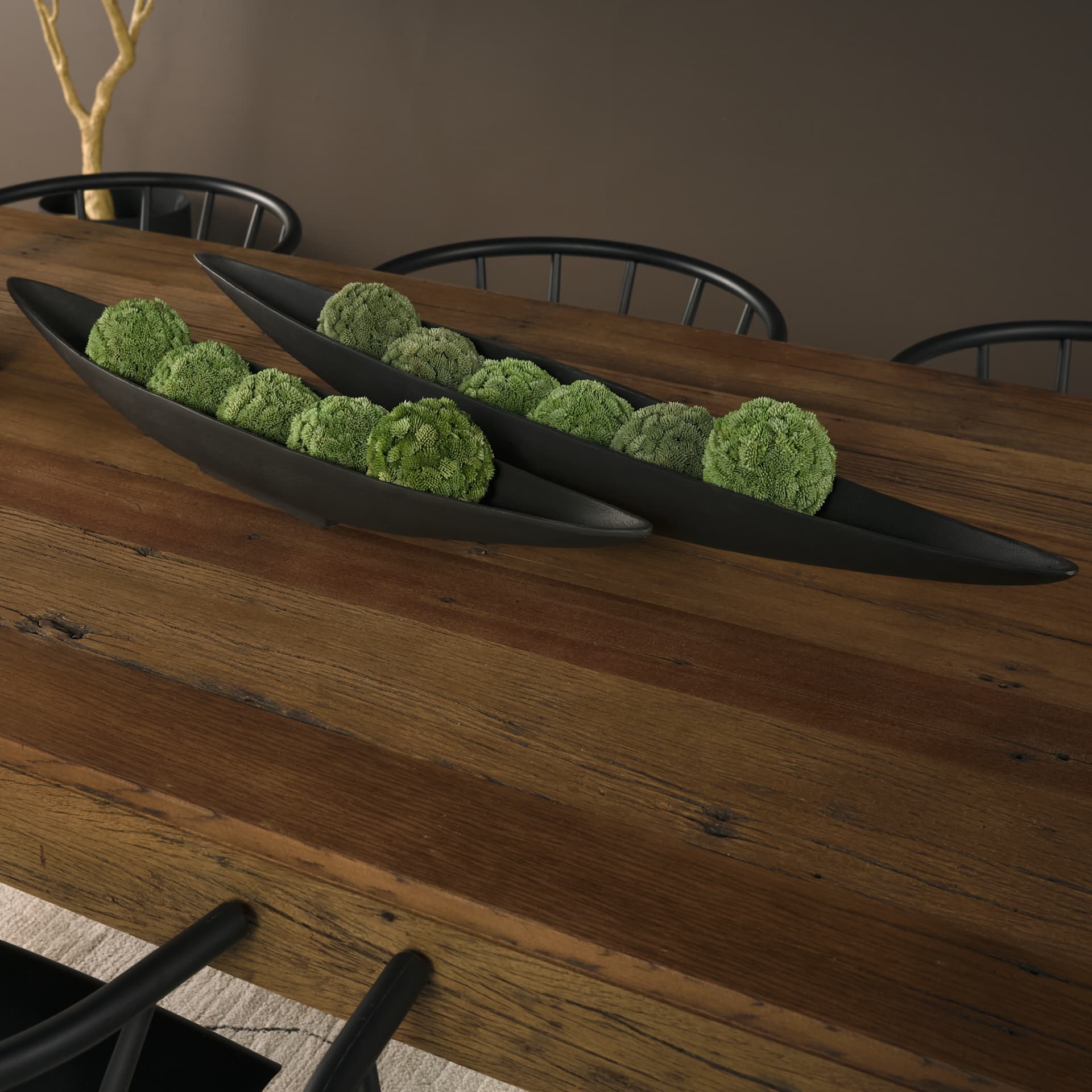 Piero Small Matte Black Metal Decorative Bowl — product photograph