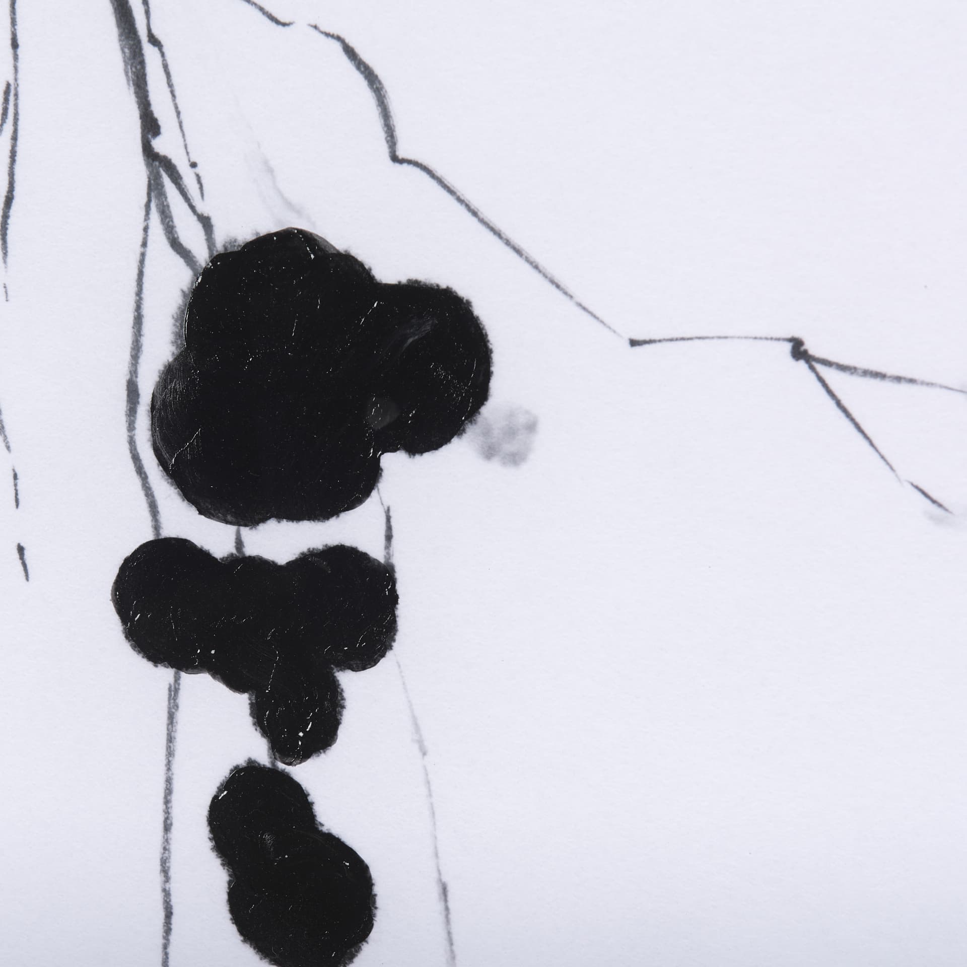 Winterberries I by Mercana Studio a Hand Embellished Textured Framed Art Print Matted under Glass — product photograph