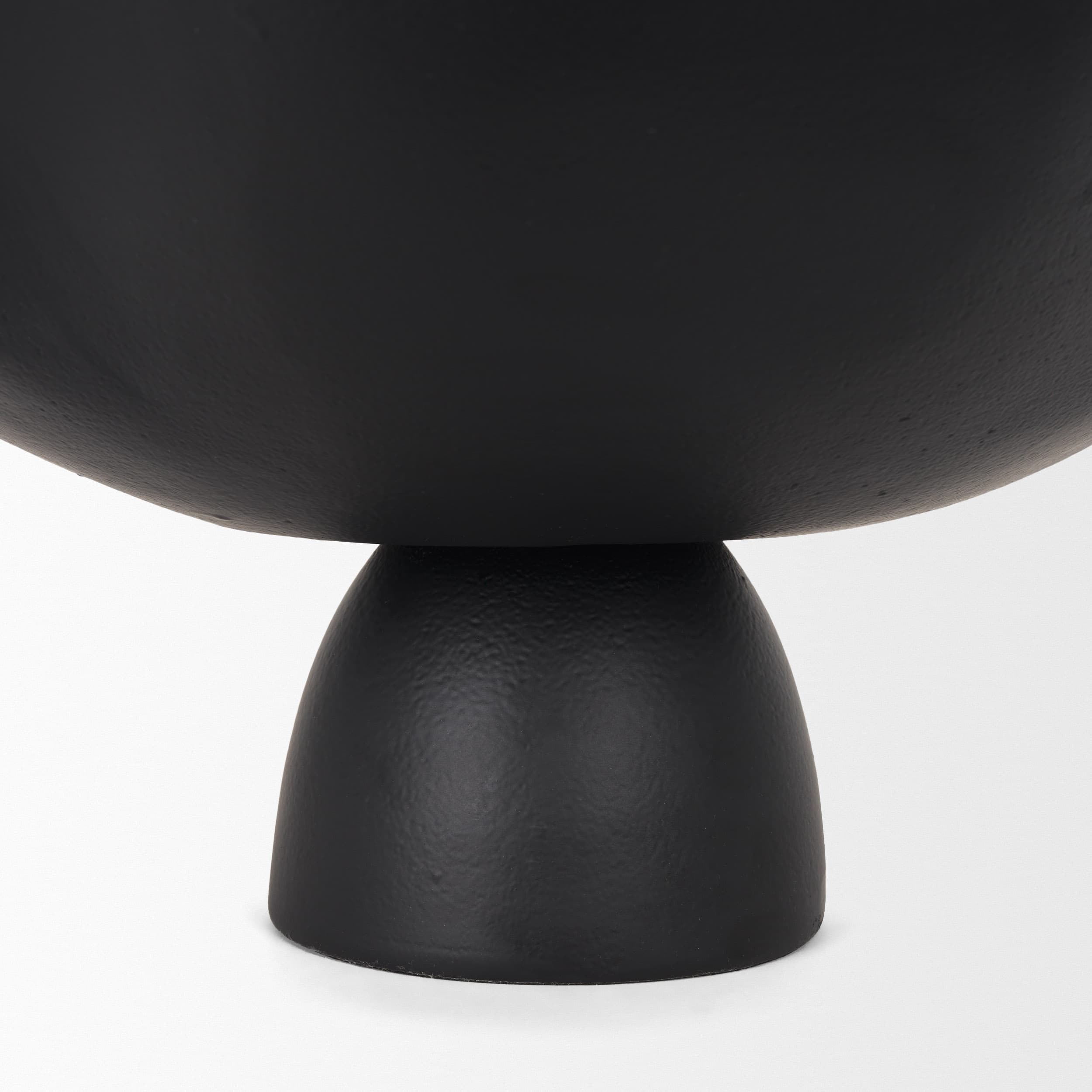 Radka Large Matte Black Metal Decorative Bowl — product photograph