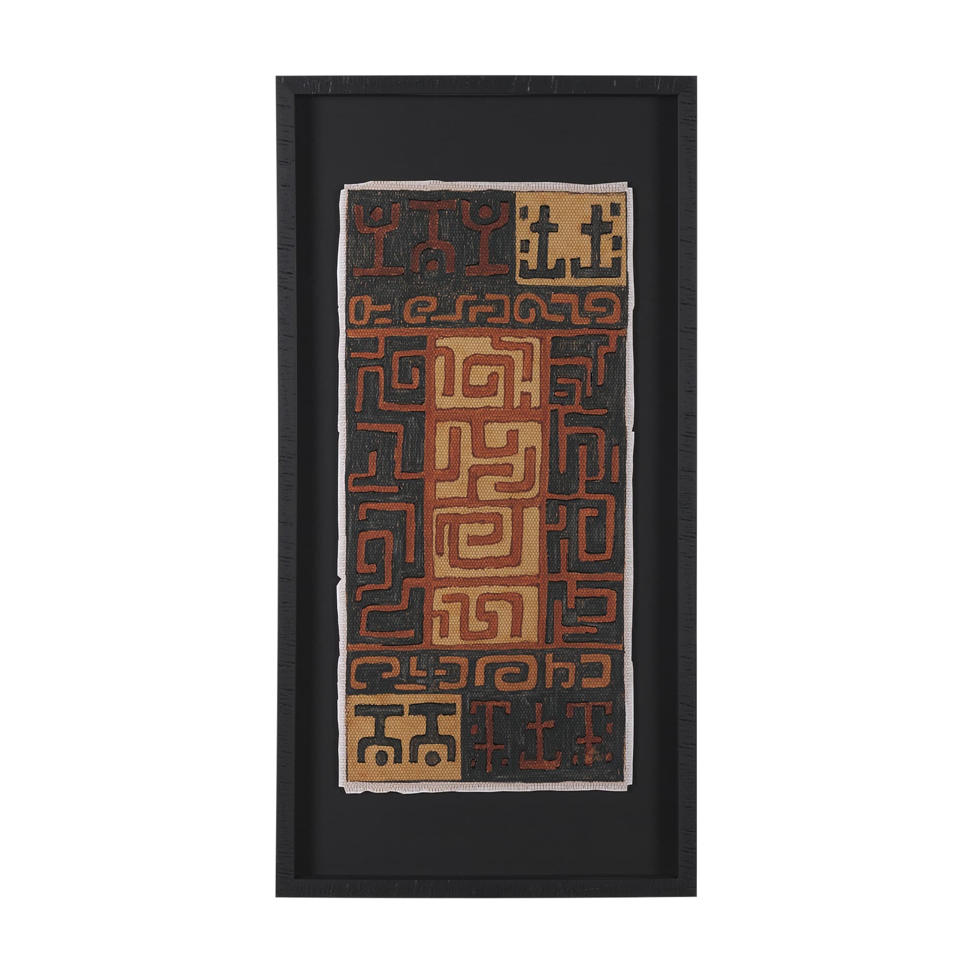 Mud Cloth Tapestry II by Mercana Studio a Hand Embellished Framed Art Print Matted under Glass — product photograph