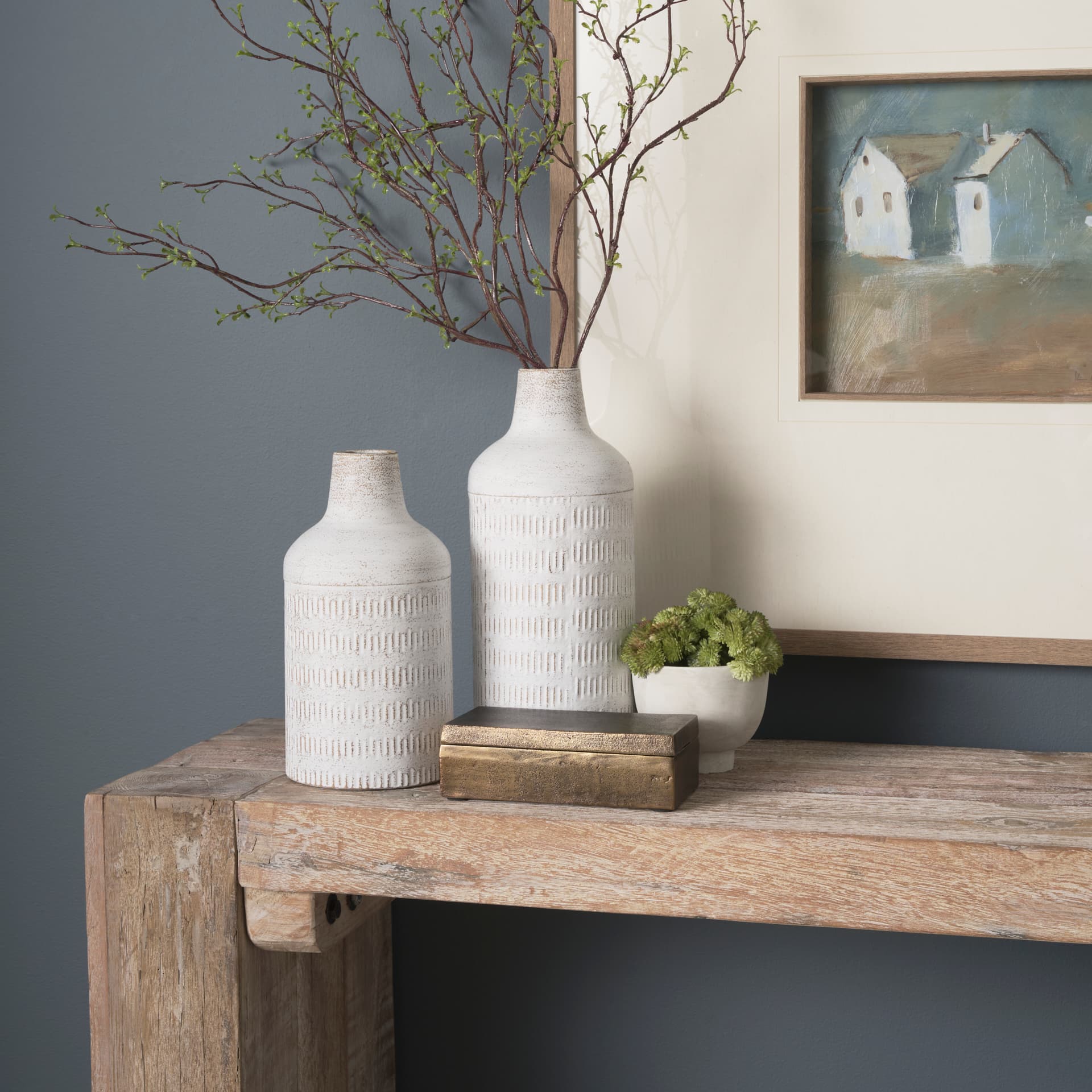 McArthur Whitewash Reclaimed Wood Console Table — product photograph