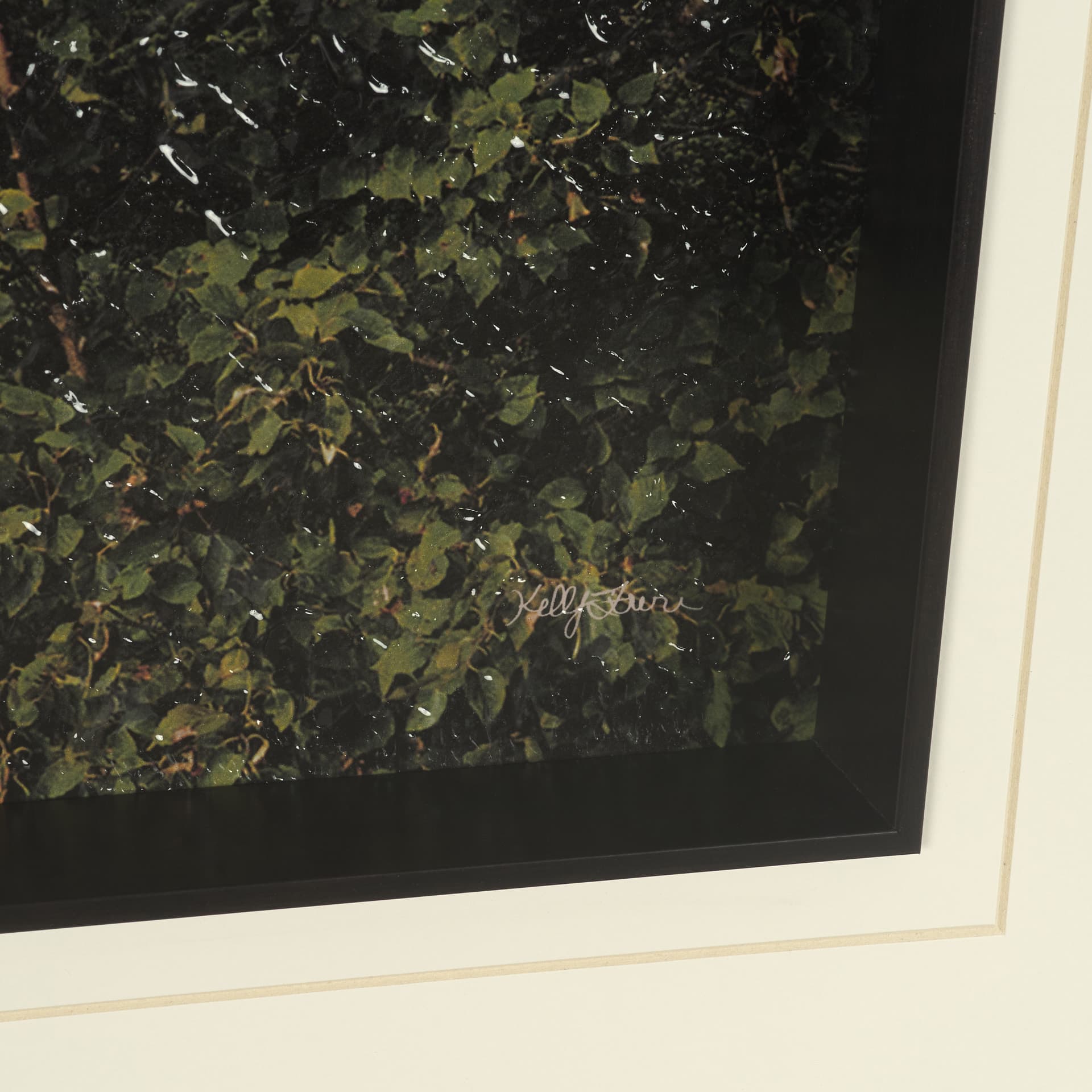 Maine Beach View by Kelly Frere Hand-Embellished FramedPhoto Print Matted under Glass — product photograph