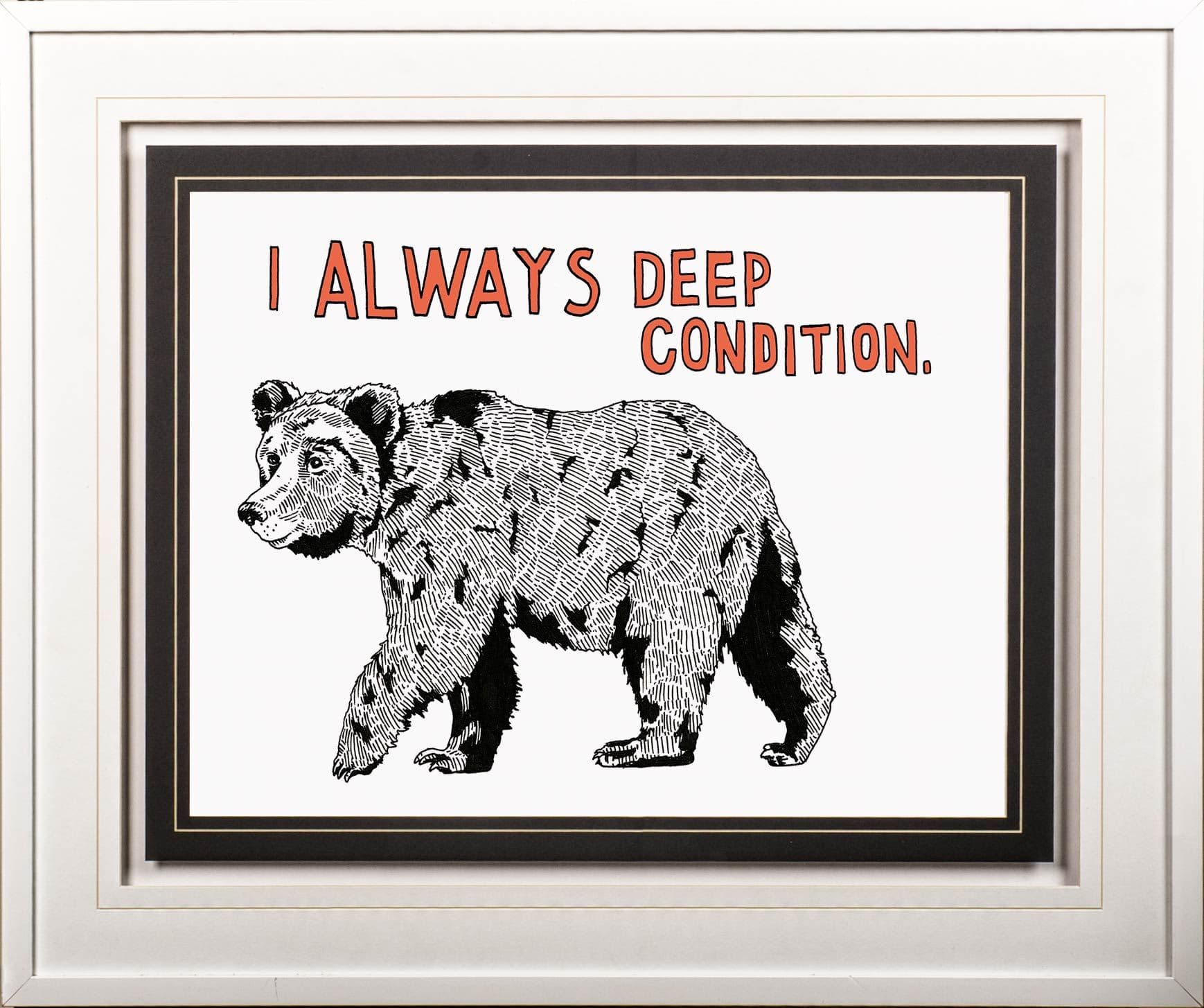 Bear by Marie, Natasha a Framed Art Print Matted under Glass — product photograph
