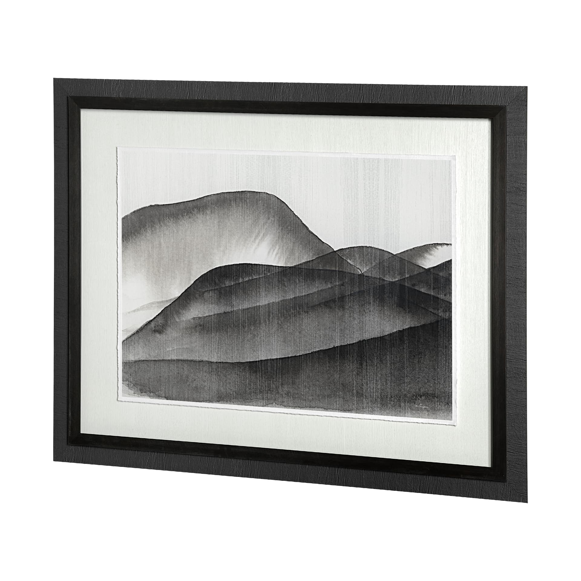 Beyond the Rainy Hills I by Mercana Studio Hand Embellished Framed Art Print Matted under Glass — product photograph