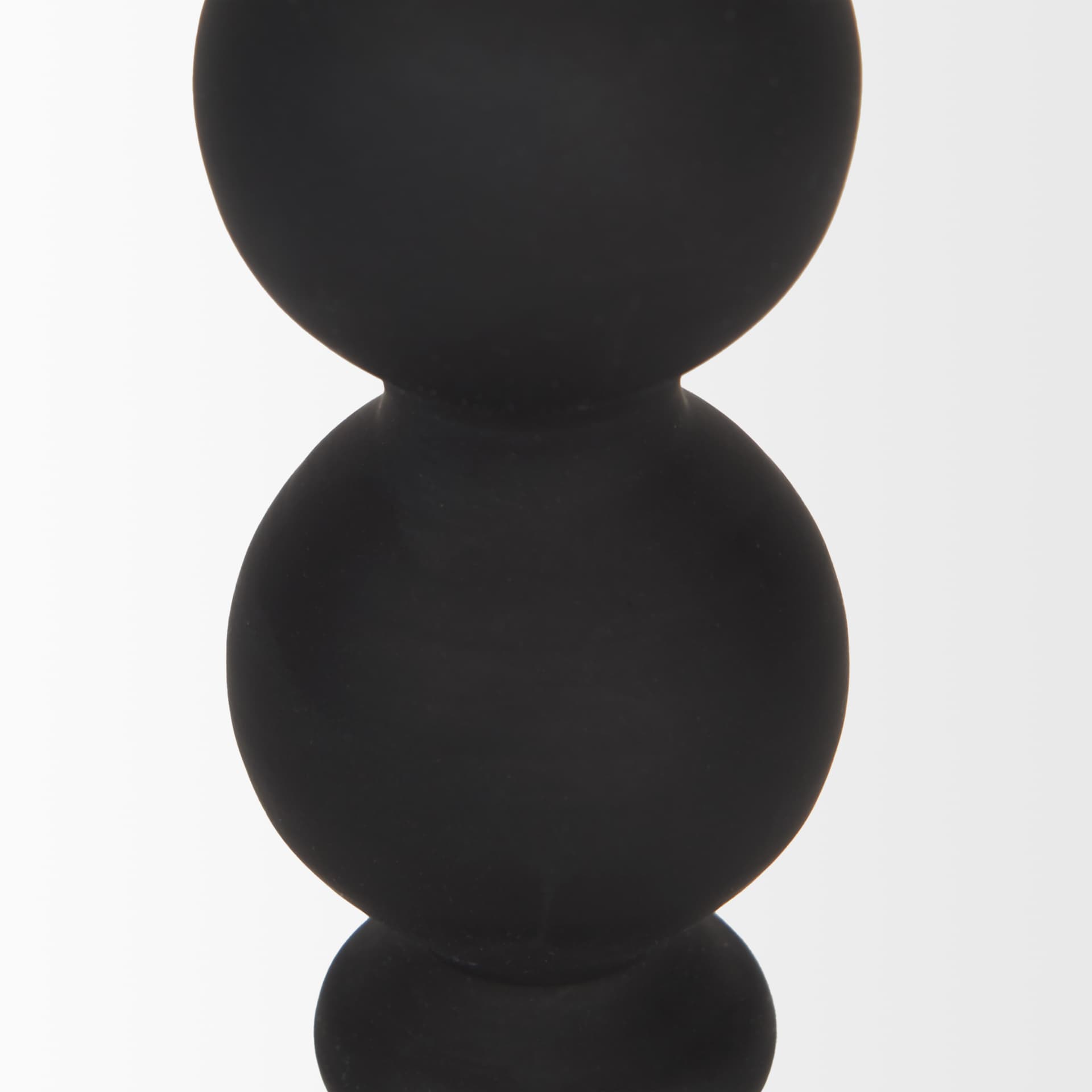 Haute Small Matte Black Blown Glass Candlestick — product photograph