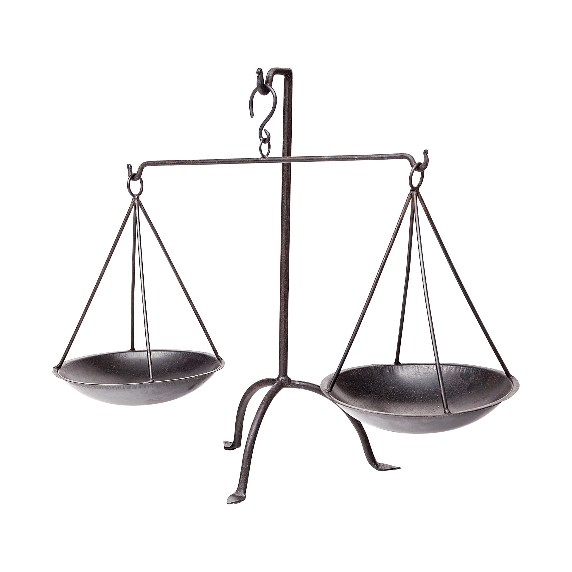 Adilah 16L x 10W Black Metal Vintage Inspired Weighing Scale — product photograph
