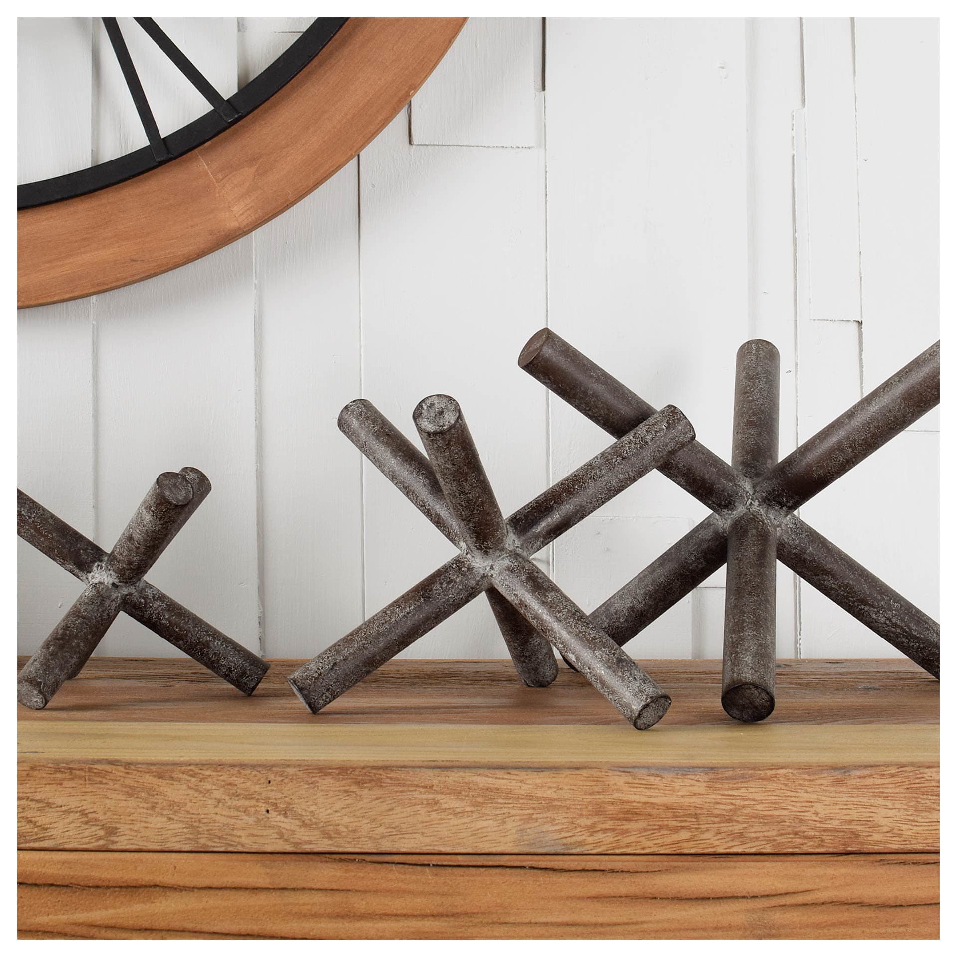 Astericks III (Small) 6L x 6W Brown Metal Decor Object — product photograph