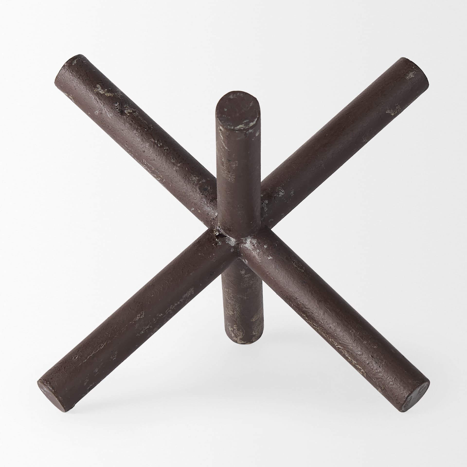 Astericks I (Large) 10L x 10W Brown Metal Decor Object — product photograph
