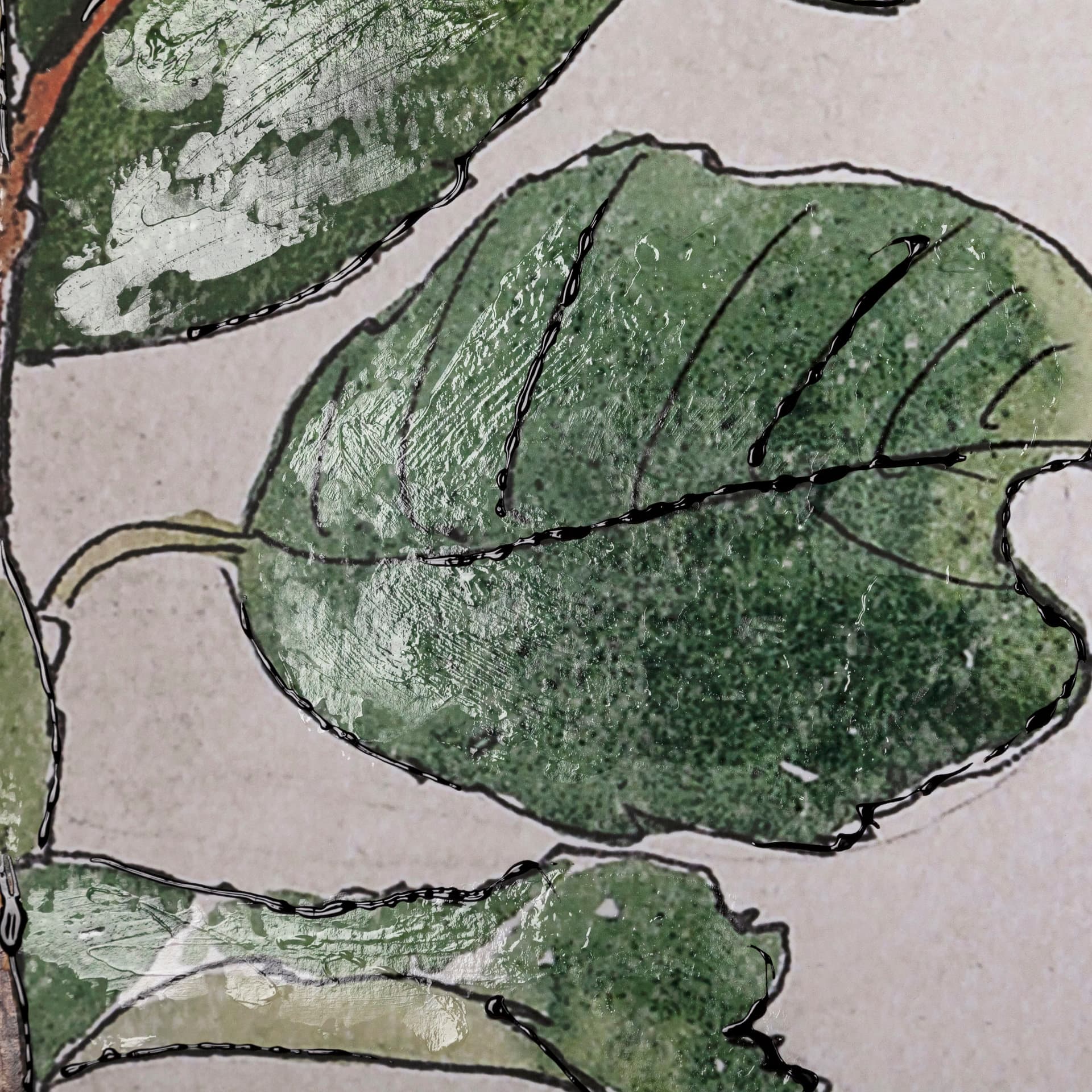 Bald Akvarellmalning by John Bauer a Hand Embellished Textured Framed Art Print Matted under Glass — product photograph