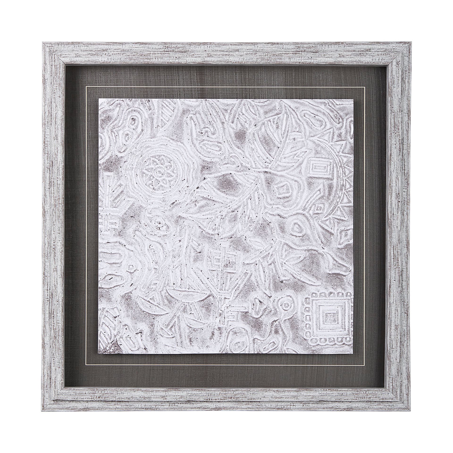 Vintage Tile Collection I by Mercana Studio a Hand Embellished Textured Framed Art Print — product photograph