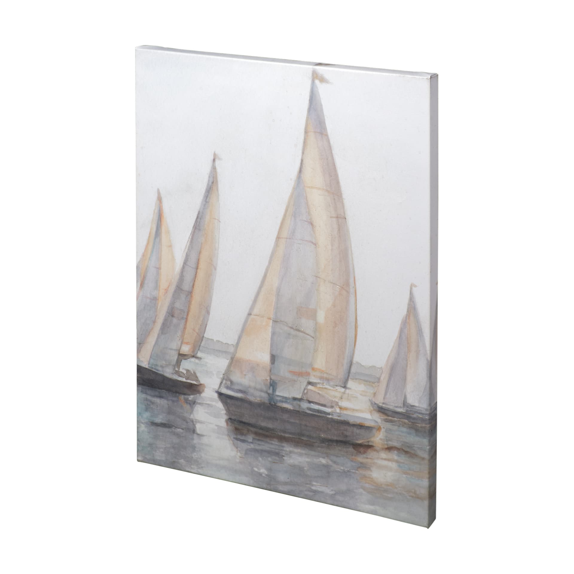 Plein Air Sailboats I by Ethan Harper a Hand Embellished Textured Canvas — product photograph