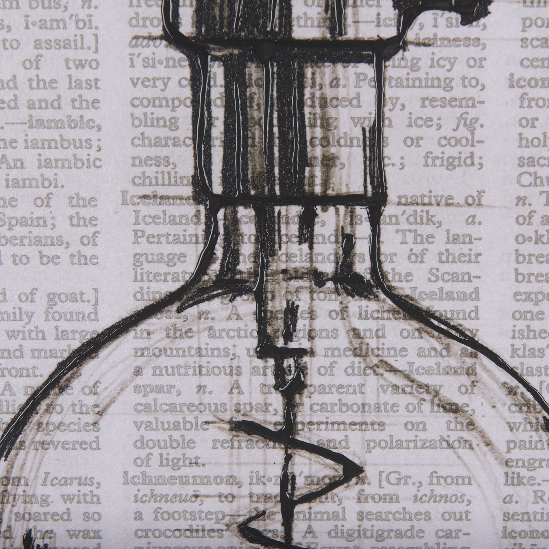 Vintage Page II by Mercana Studio a Hand Embellished Textured Framed Art Print — product photograph