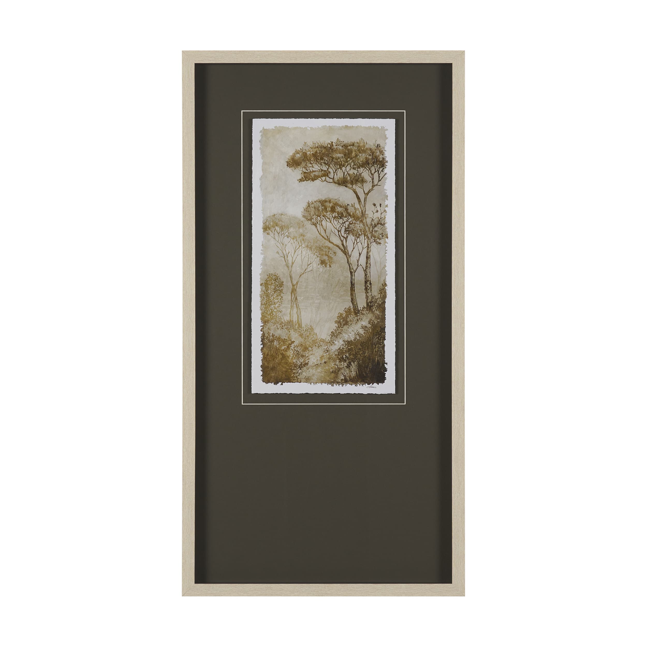 Timeless Vista III by Mercana Studio Hand Embelished Textured Framed Artwork Matted under Glass — product photograph