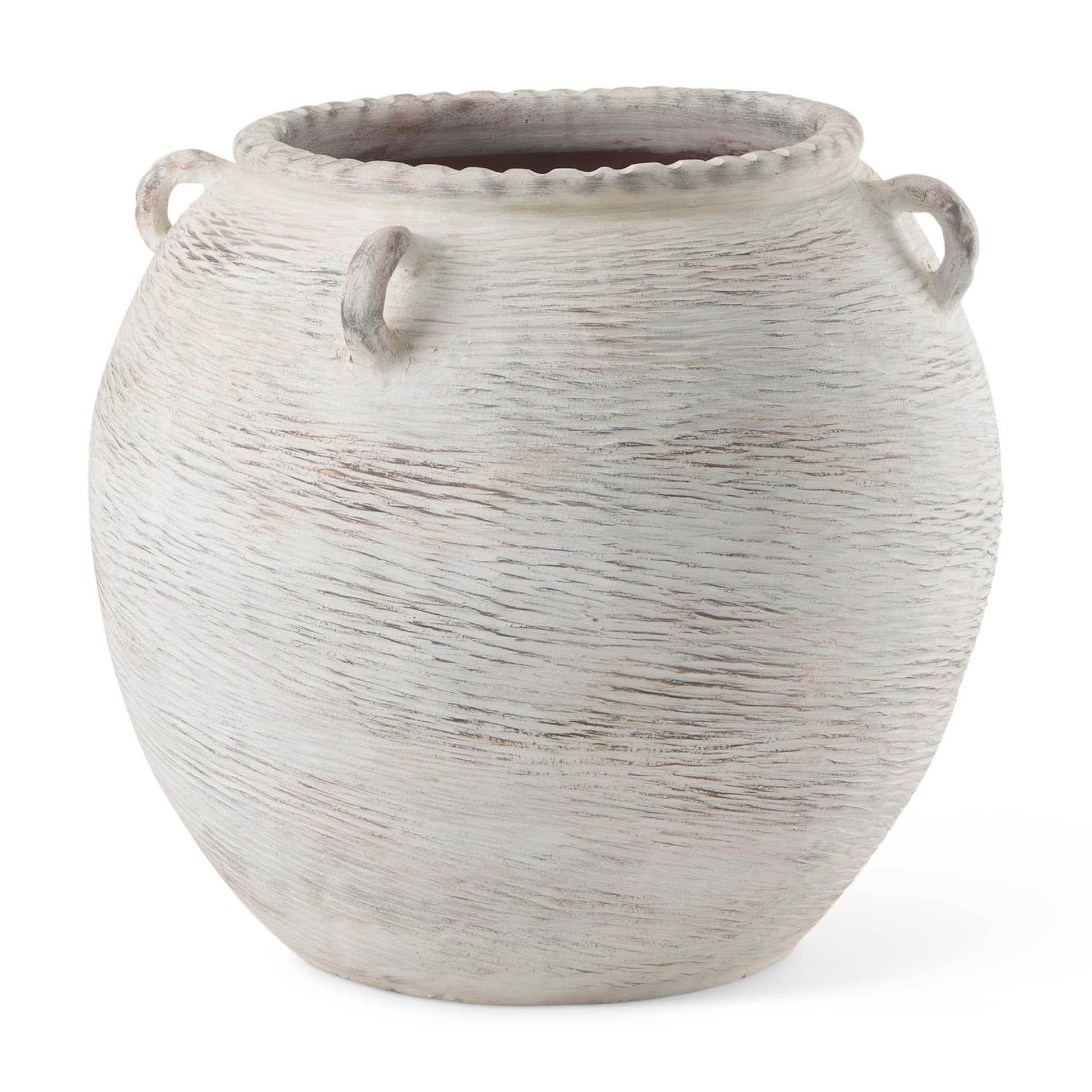 Misha 25.2L x 25.2W x 22.4H Cream Ceramic Floor Vase — product photograph