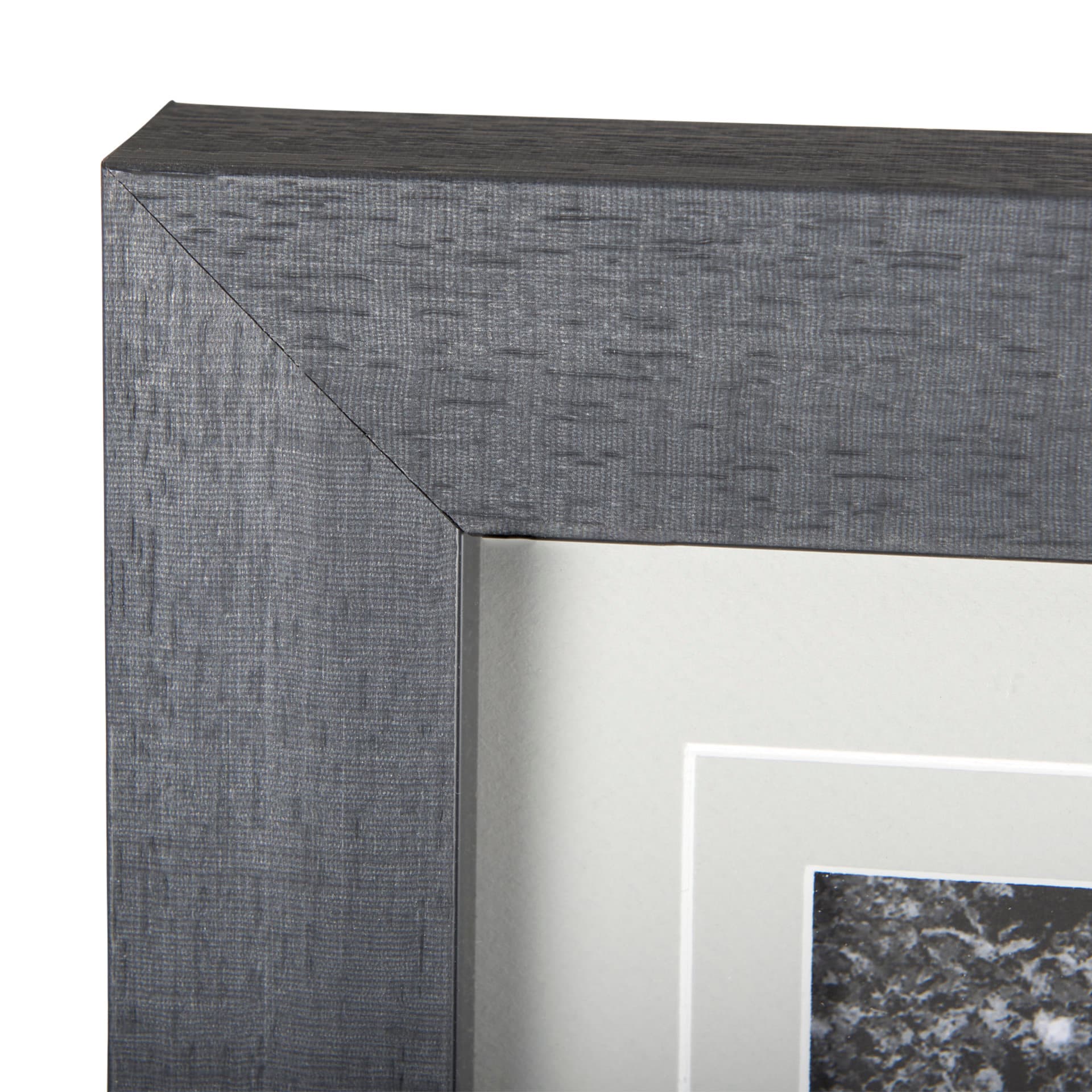 Grey & White Barn I by Mercana Studio Hand Embellished Textured Framed Photo Art Print Matted under — product photograph