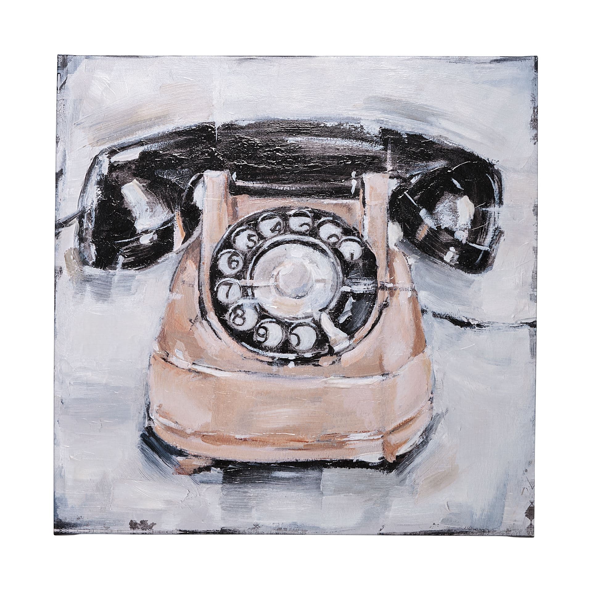 Retro Phone IV by Ethan Harper a Hand Embellished Textured Canvas — product photograph