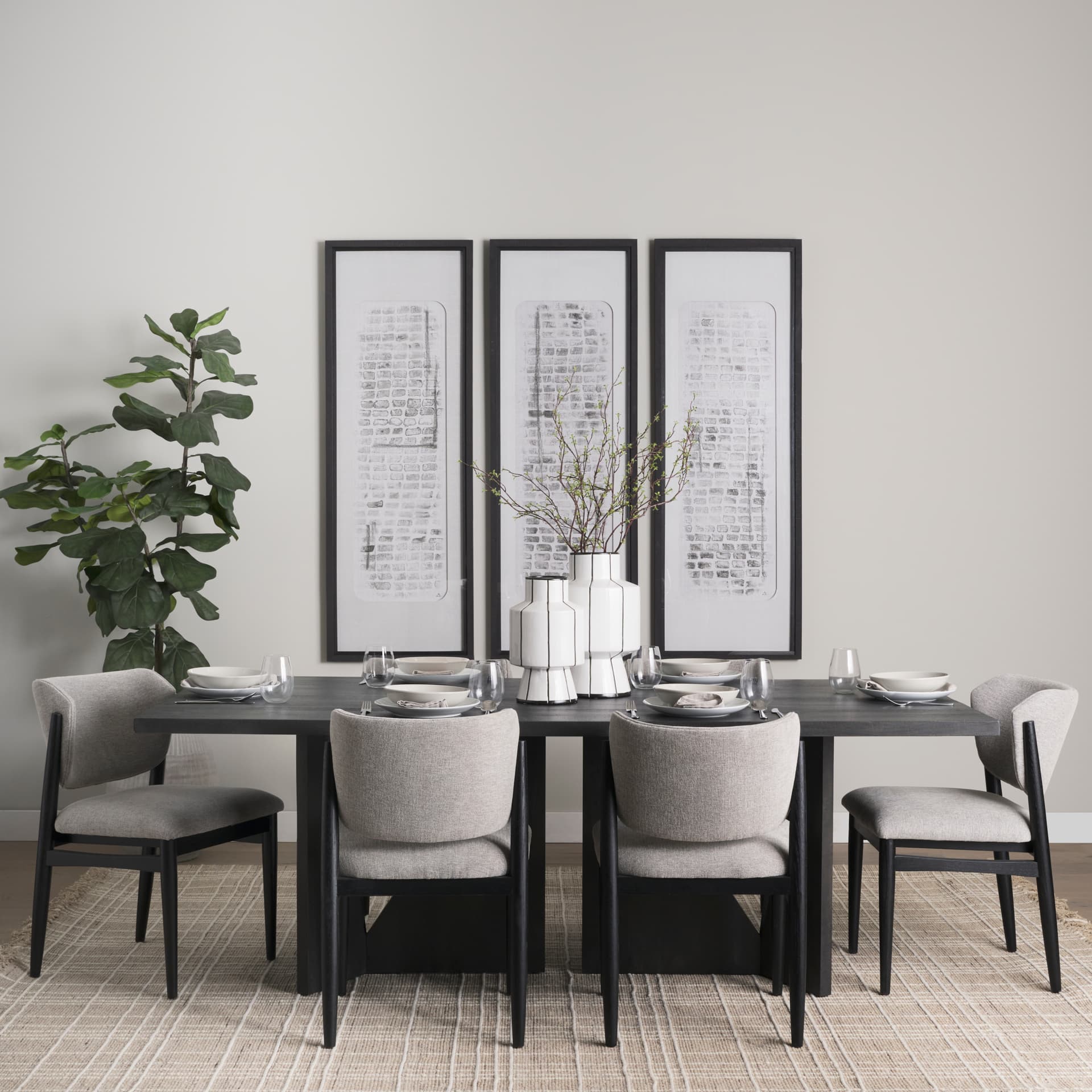 Cipher I by Mercana Studio a Hand Embellished Framed Art Print Matted under Glass — in a styled room