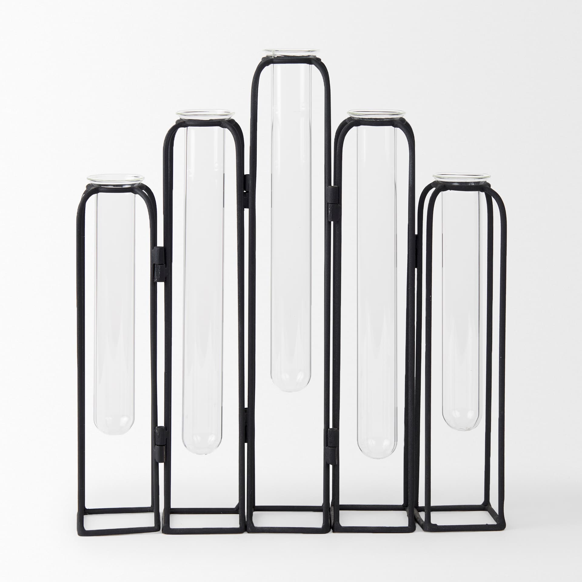Mila 13.4L x 2.5W x 11.0H Metal and Glass Decorative Accent — product photograph