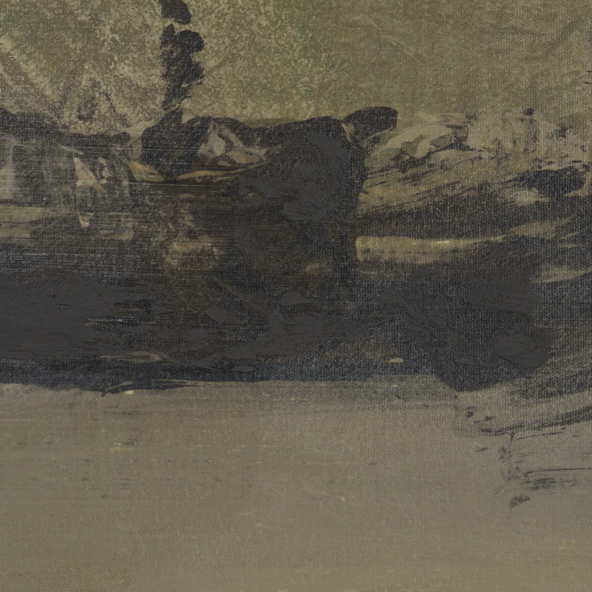 Quiet Presence II by Mercana Studio Hand-Embellished Textured Framed Canvas Artwork — product photograph