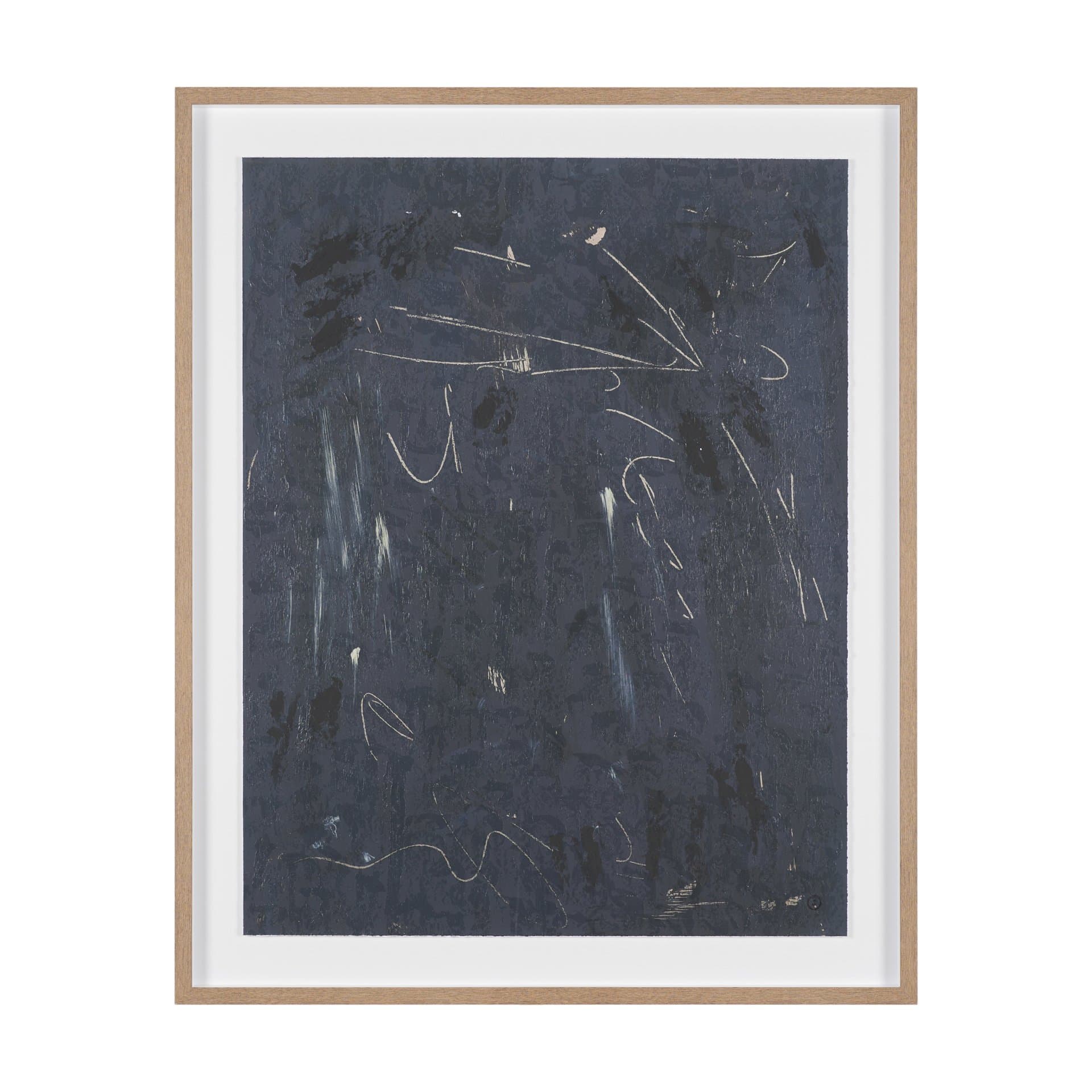 Mental Crossfire III by Mercana Studio Hand-Embellished Textured Framed Artwork Matted under Glass — product photograph