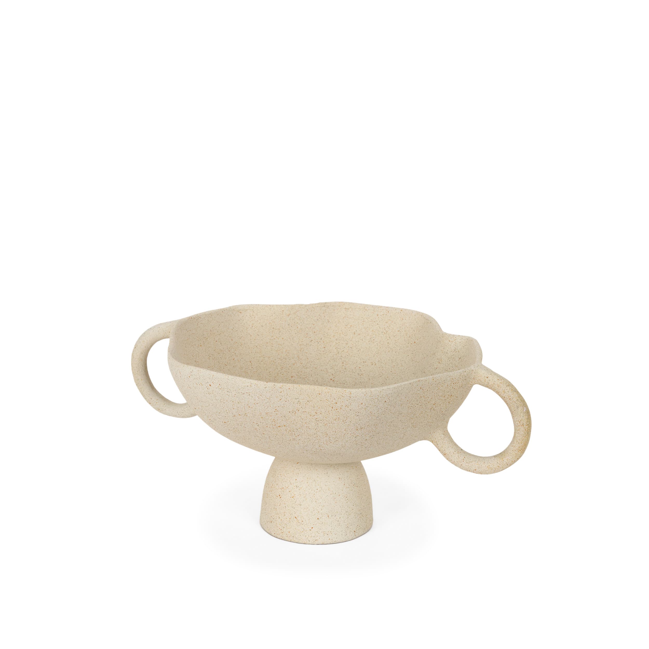 Radka Beige Textured Small Metal Decorative Bowl — product photograph