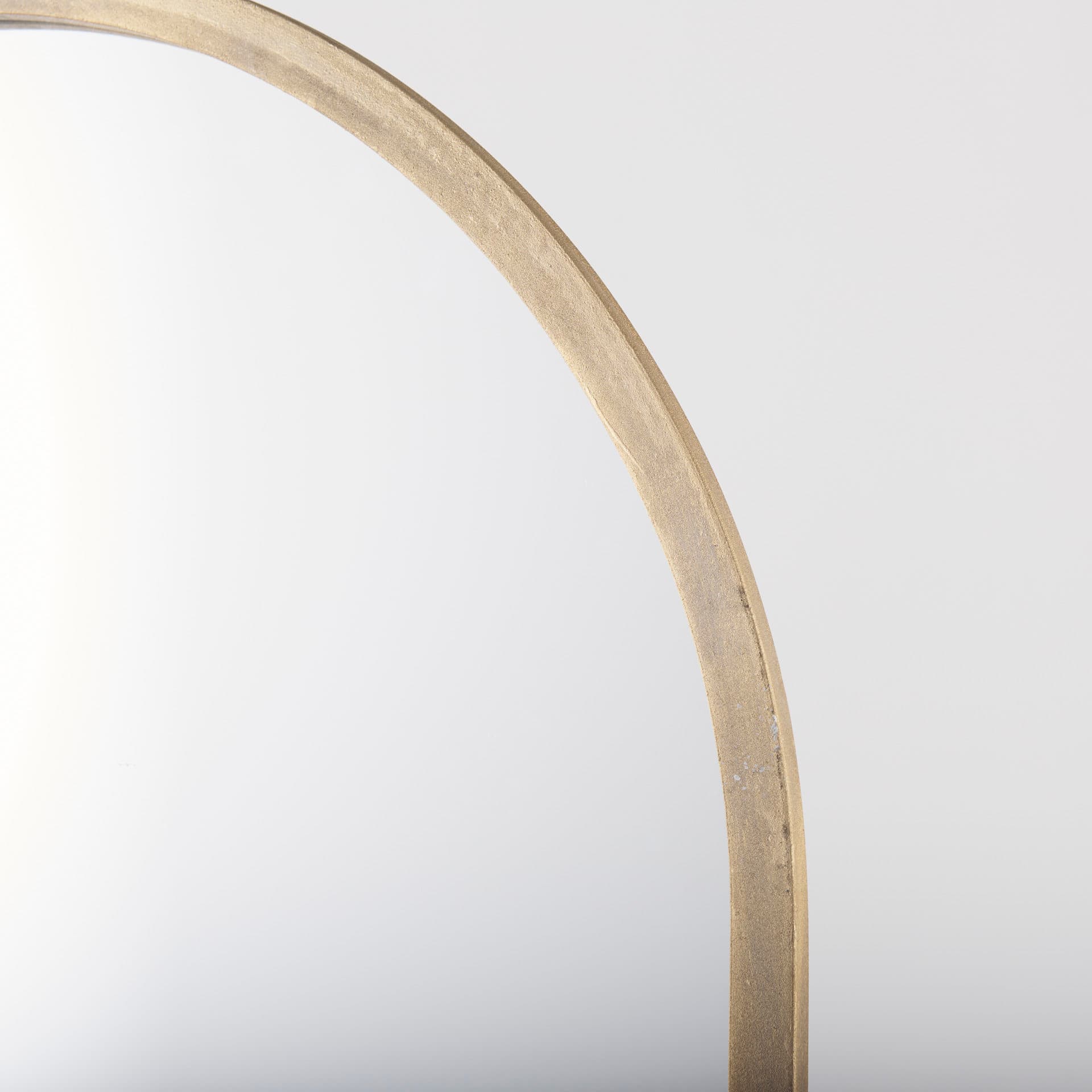 Giovanna 23.6L x 1.2W x 48.8H Gold Metal Frame Rounded Arch Vanity Mirror — product photograph