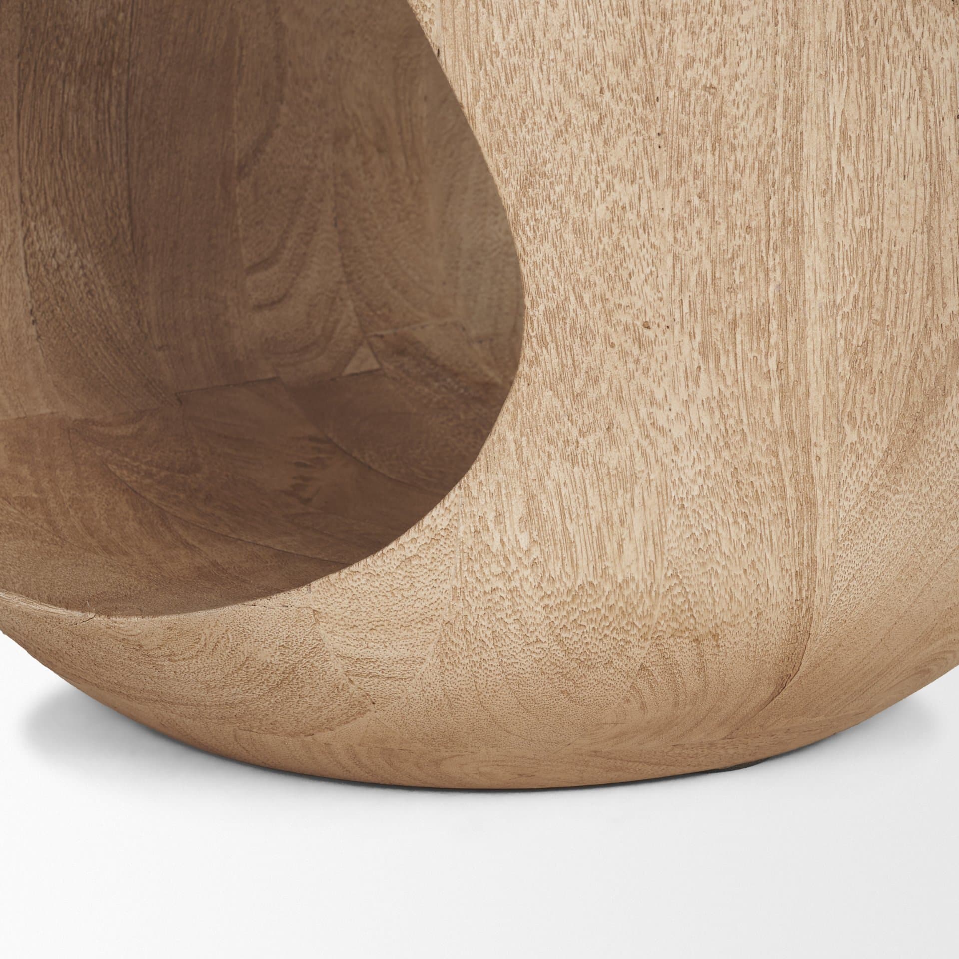 Cove Light Brown Sculptural Open Side Table — product photograph