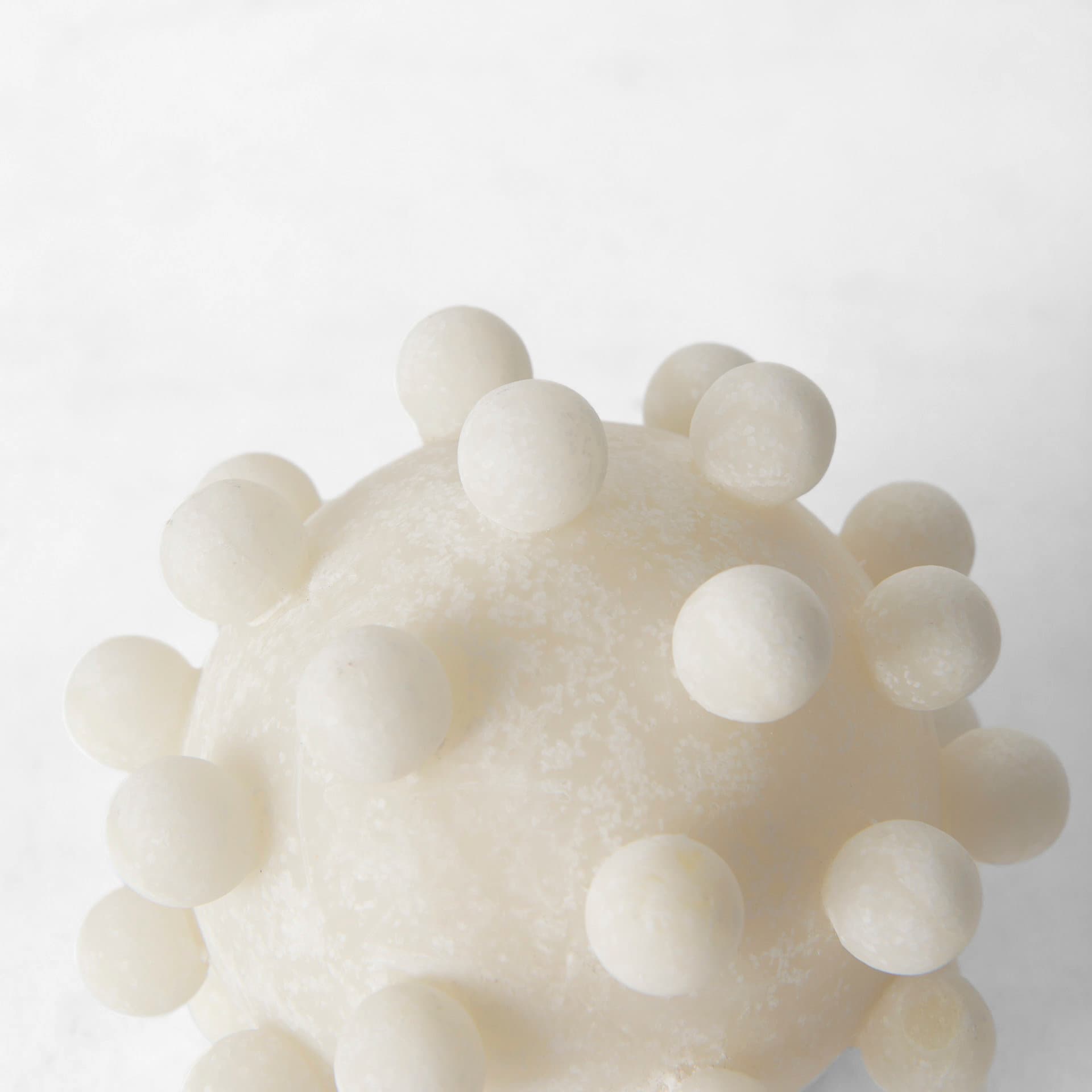 Malo 4.7L x 4.7W x 4.7H Cream Resin Small Sphere Decorative Object — product photograph
