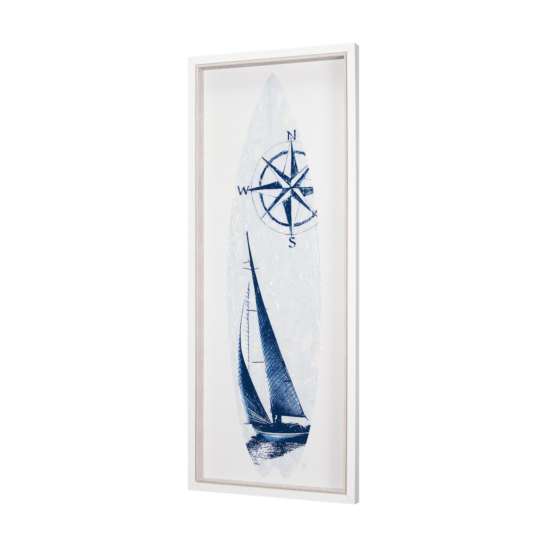 Surfs Up 2 by Mercana Studio a Hand Embelished Textured Framed Art Print — product photograph