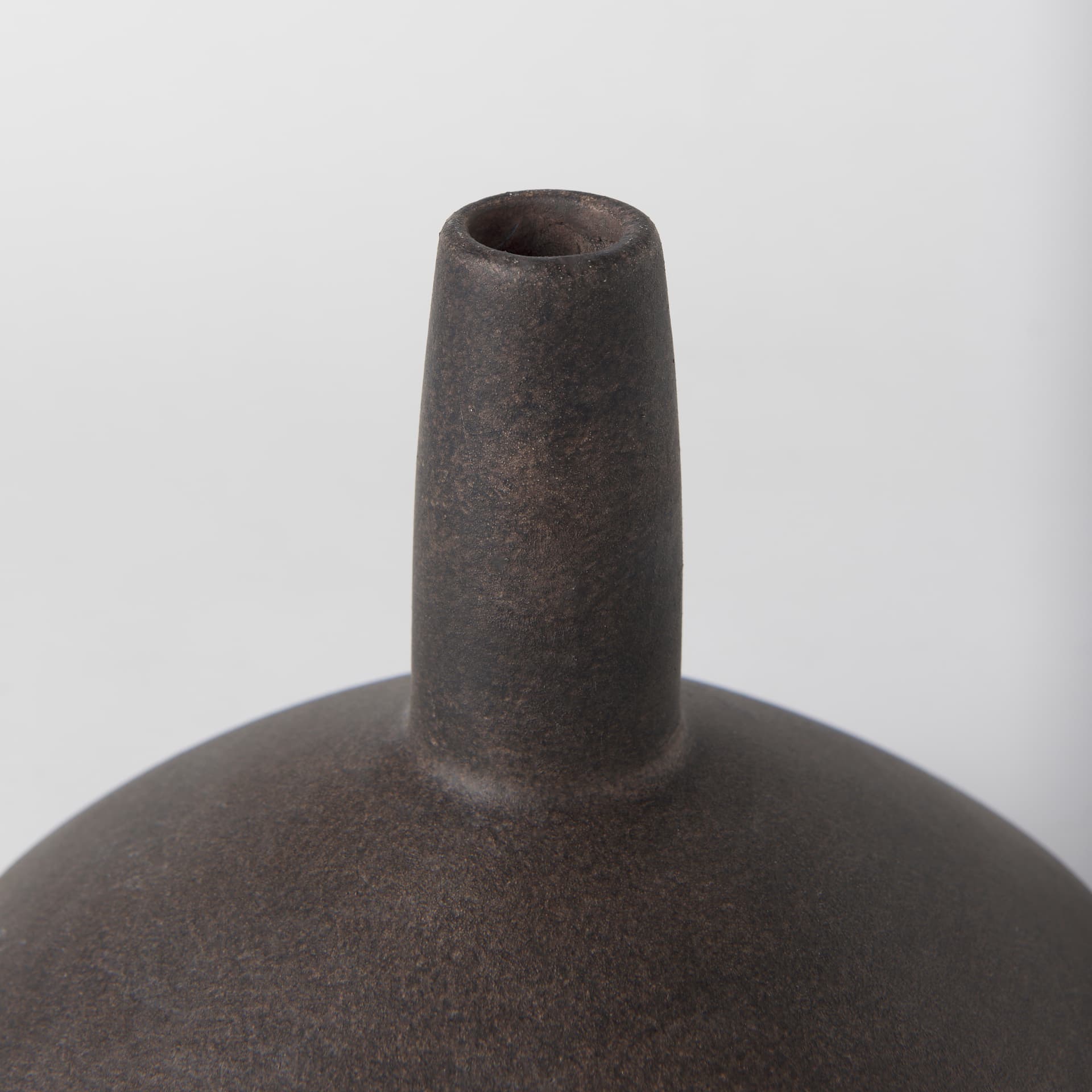 Rylee 6.9H Dark Brown Ceramic Vase — product photograph