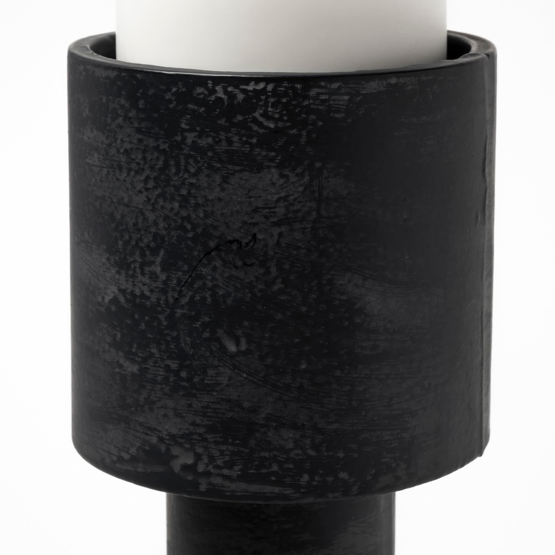Bolton I 3.9L x 3.9W x 10.6H Black Metal Table Candle Holders — product photograph