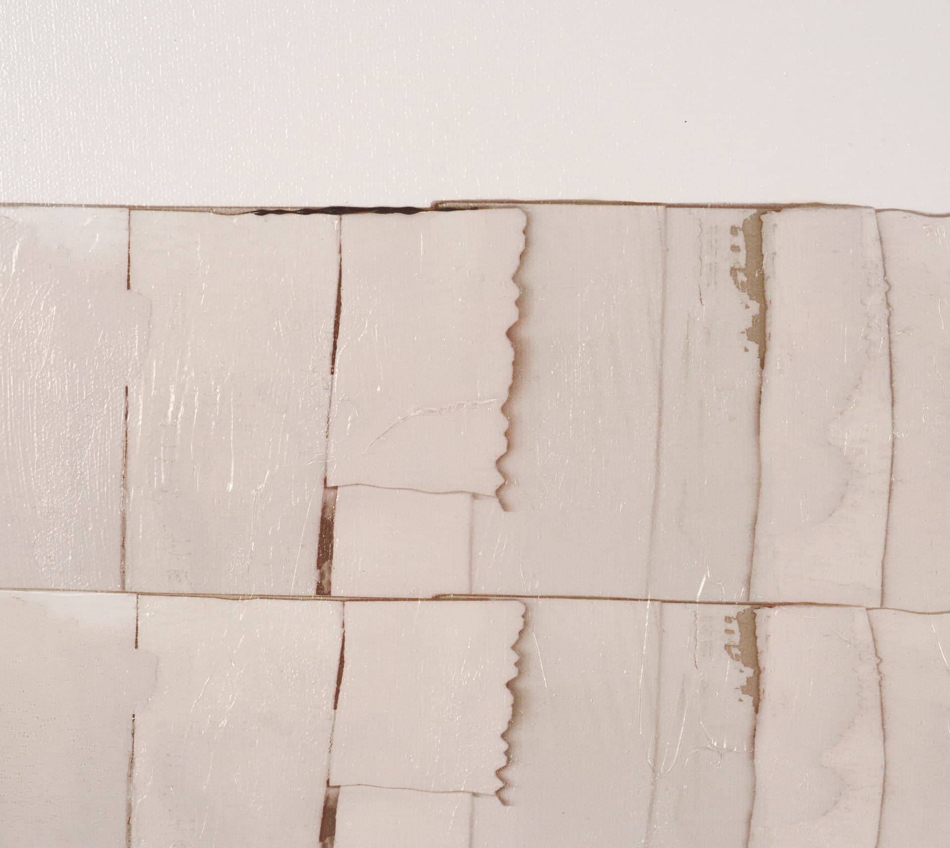 Glazed Echoes White I by Cartissi Hand-Embellished Textured Framed Canvas Artwork — product photograph