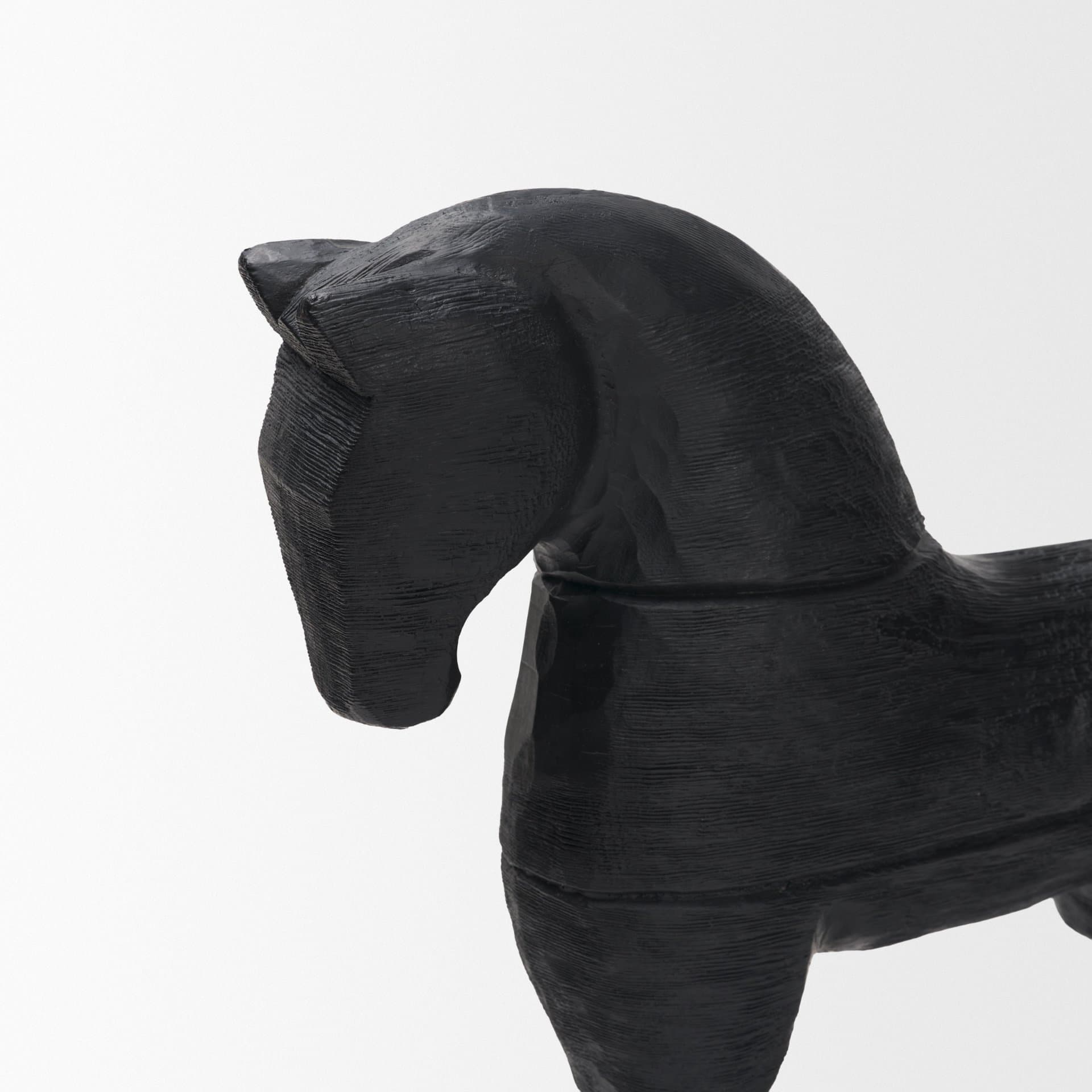Equus Black Wooden Horse Decorative Object — product photograph