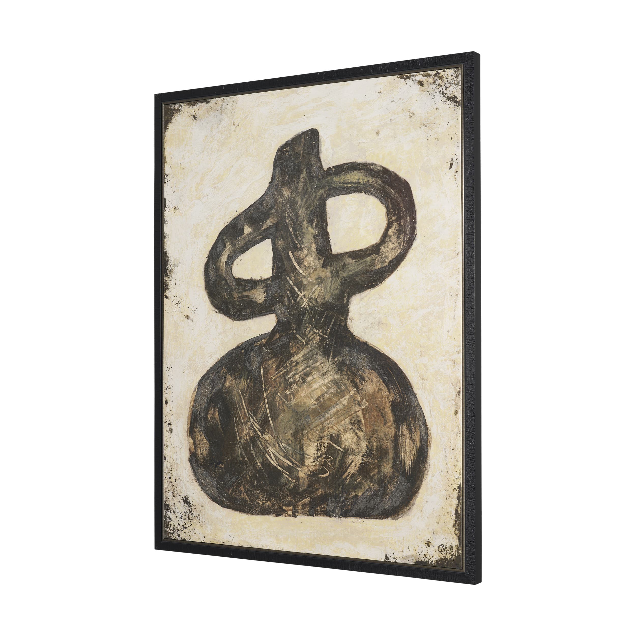 Held in Earth I by Mercana Studio Hand-Embellished Textured Framed Canvas Artwork — product photograph