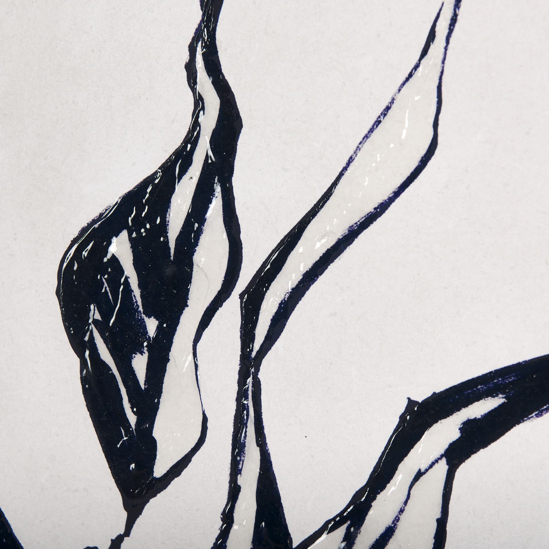 Sapphire Vase I by Mercana Studio a Hand Embellished Textured Framed Art Print Matted under Glass — product photograph