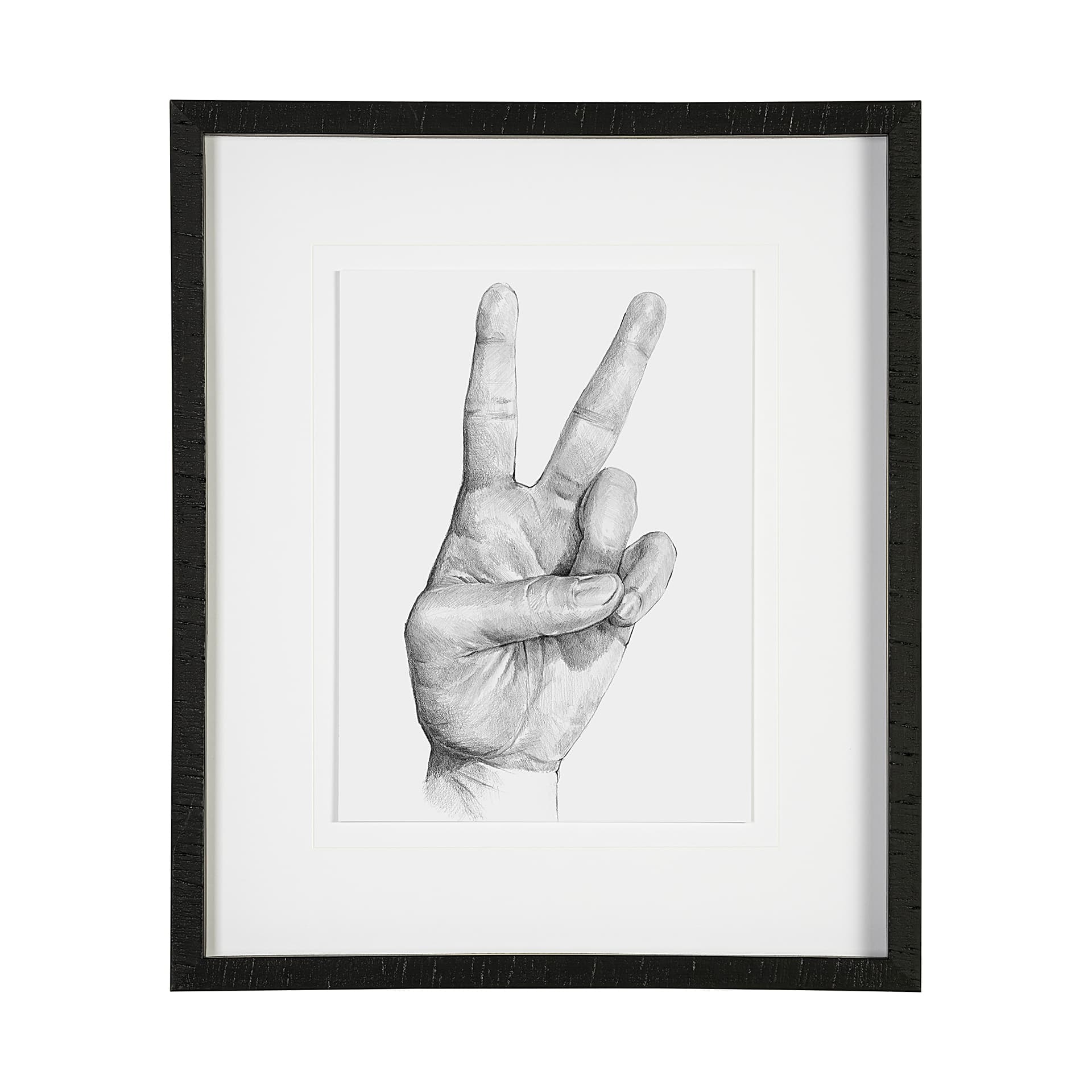 Hand Signs II by Jennifer Paxton Parker a Framed Art Print Matted under Glass — product photograph
