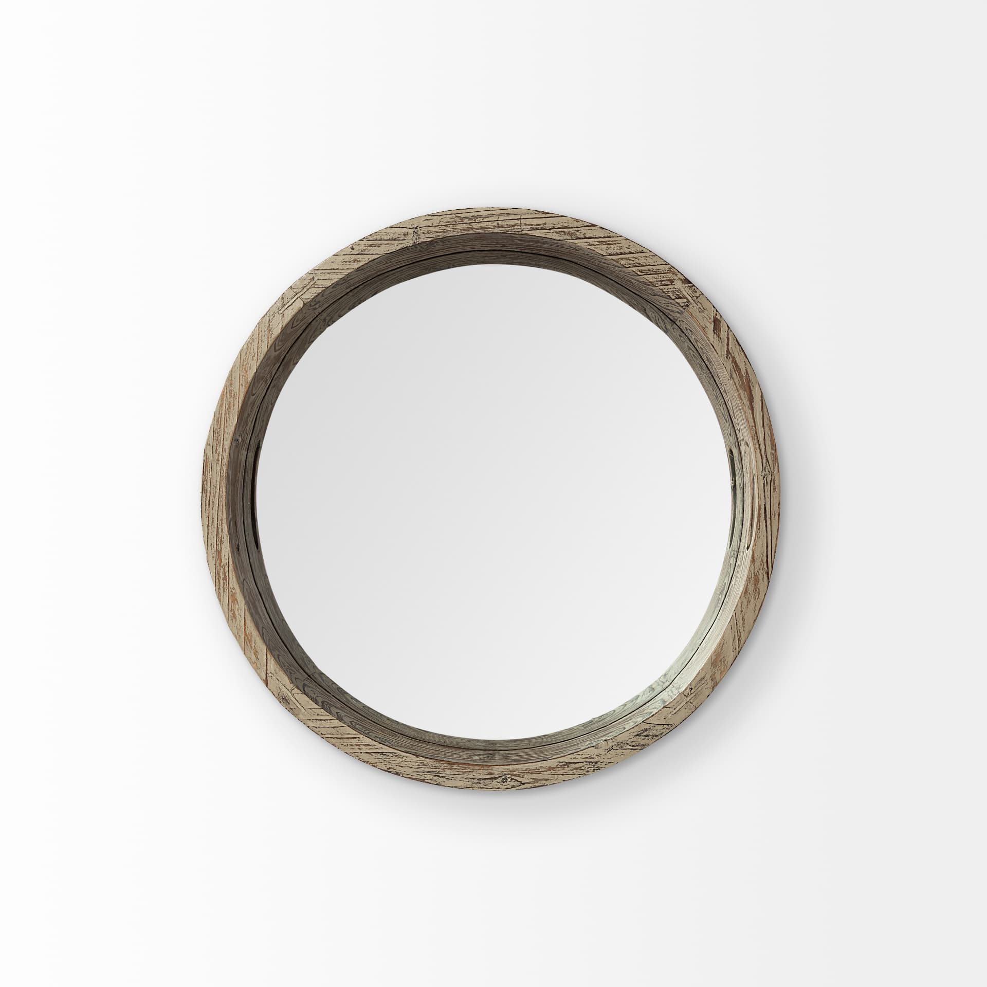 Whittier Small 20L x 20W Brown Wooden Mirrored Base Tray — product photograph