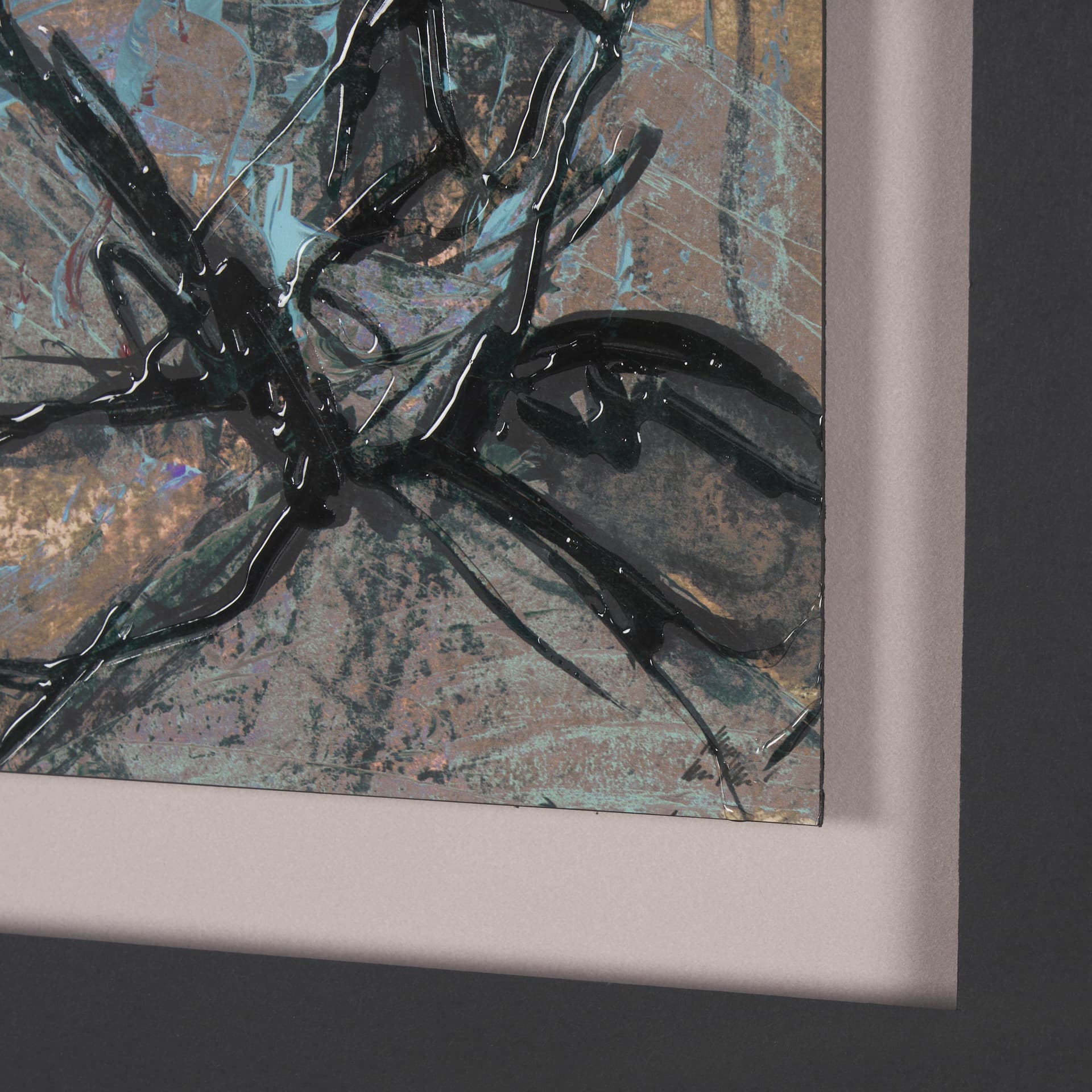 Passtime IV by Mercana Studio a Hand Embelished Textured Framed Art Print Matted under Glass — product photograph