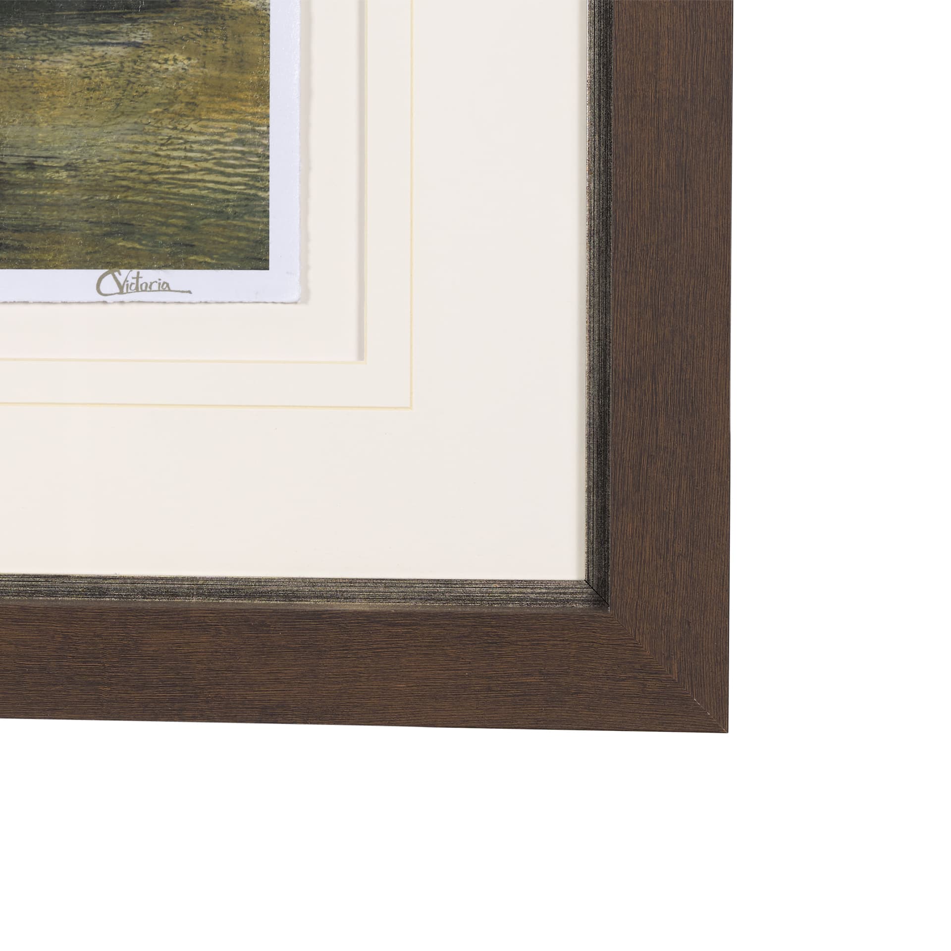 Secret Garden-L by Mercana Studio a Hand Embellished Textured Framed Art Print Matted under Glass — product photograph