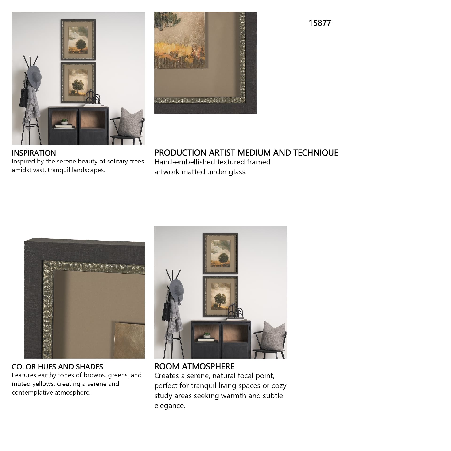 Memorable Sky (Set of 2) by Mercana Studio Hand Embelished Framed Artwork Matted under Glass — in a styled room