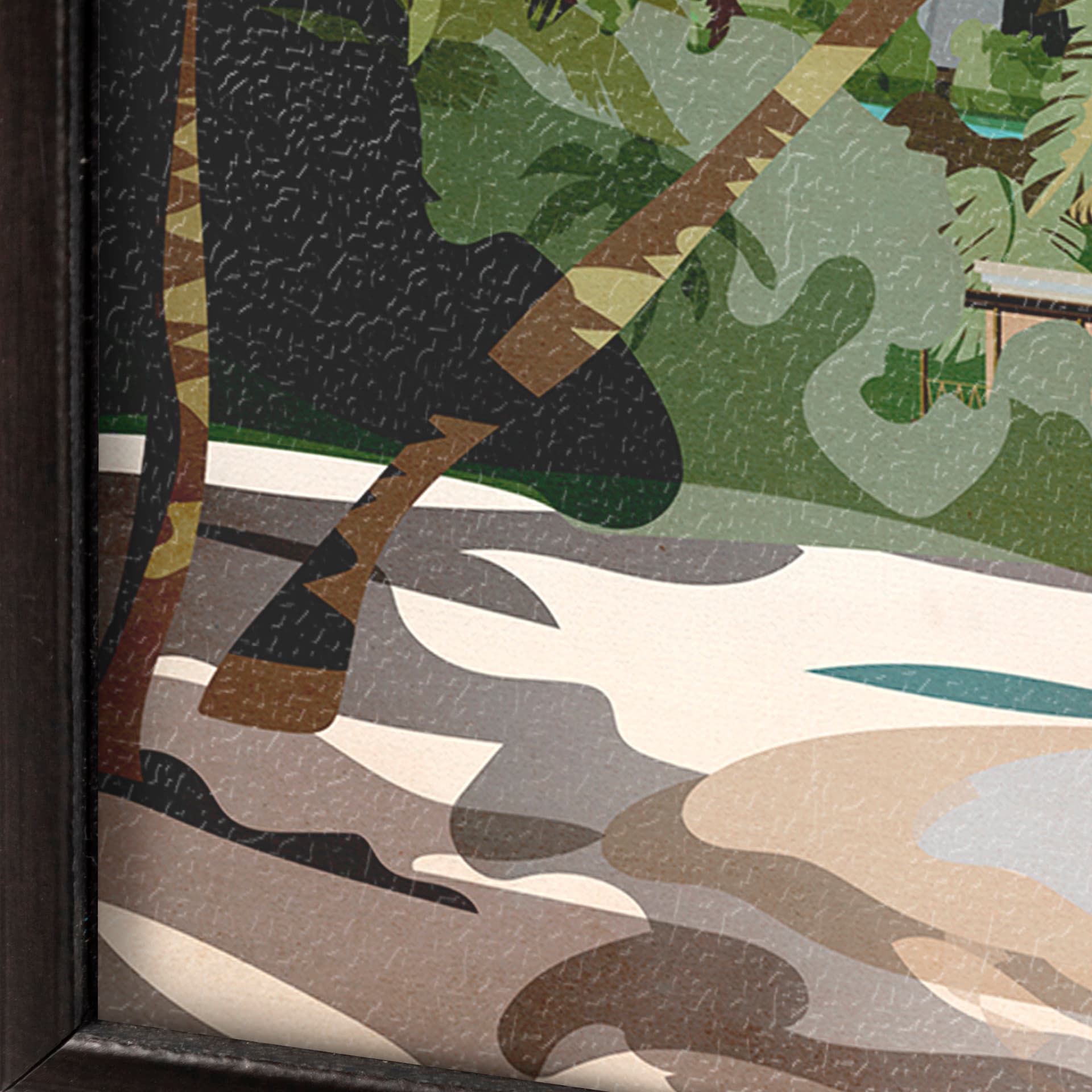 Florida Go USA (SM) by Mercana Studio a Hand Embellished Decograph Framed Art Print — product photograph