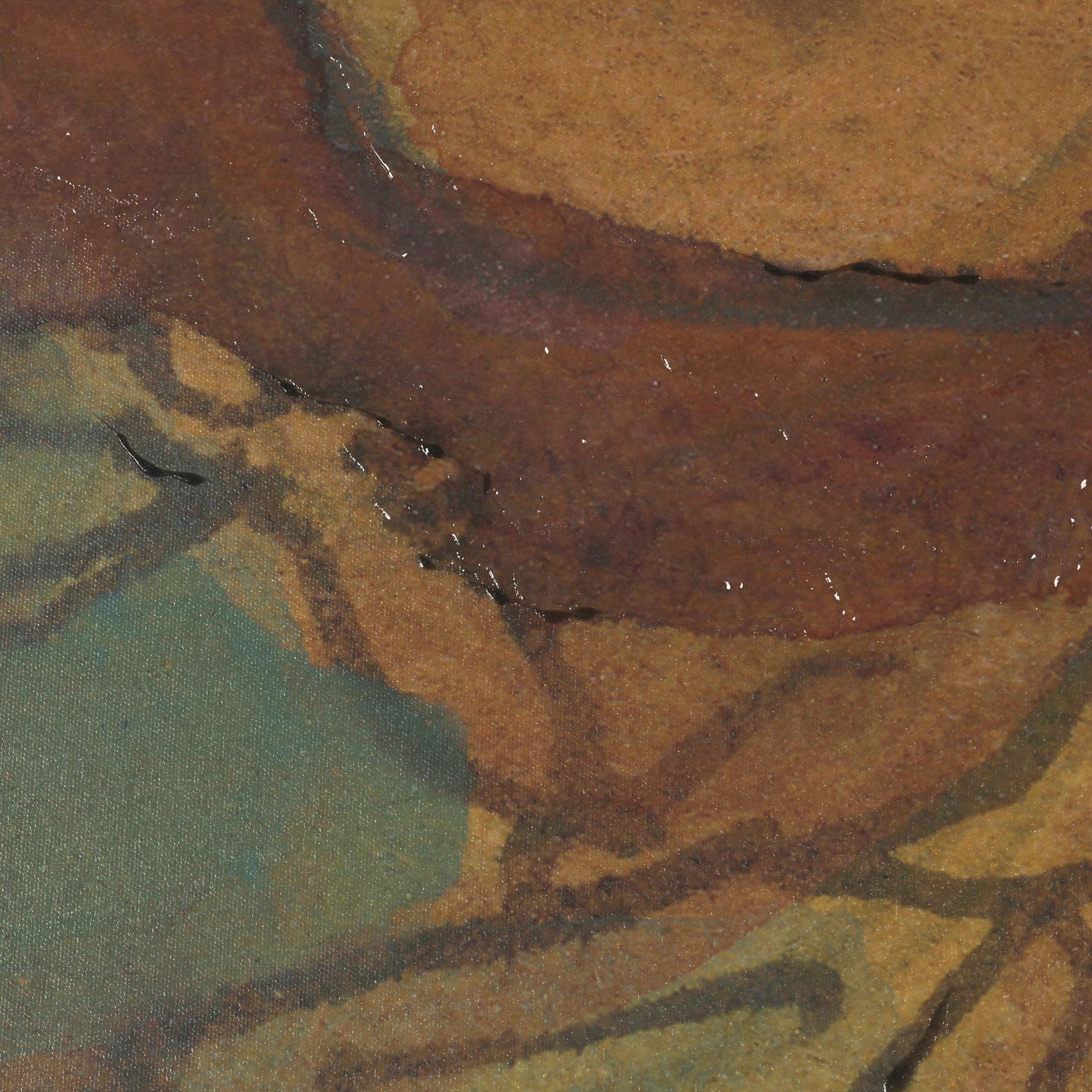 Rusttone I by Mercana Studio Hand-Embellished Textured Framed Canvas Artwork — product photograph
