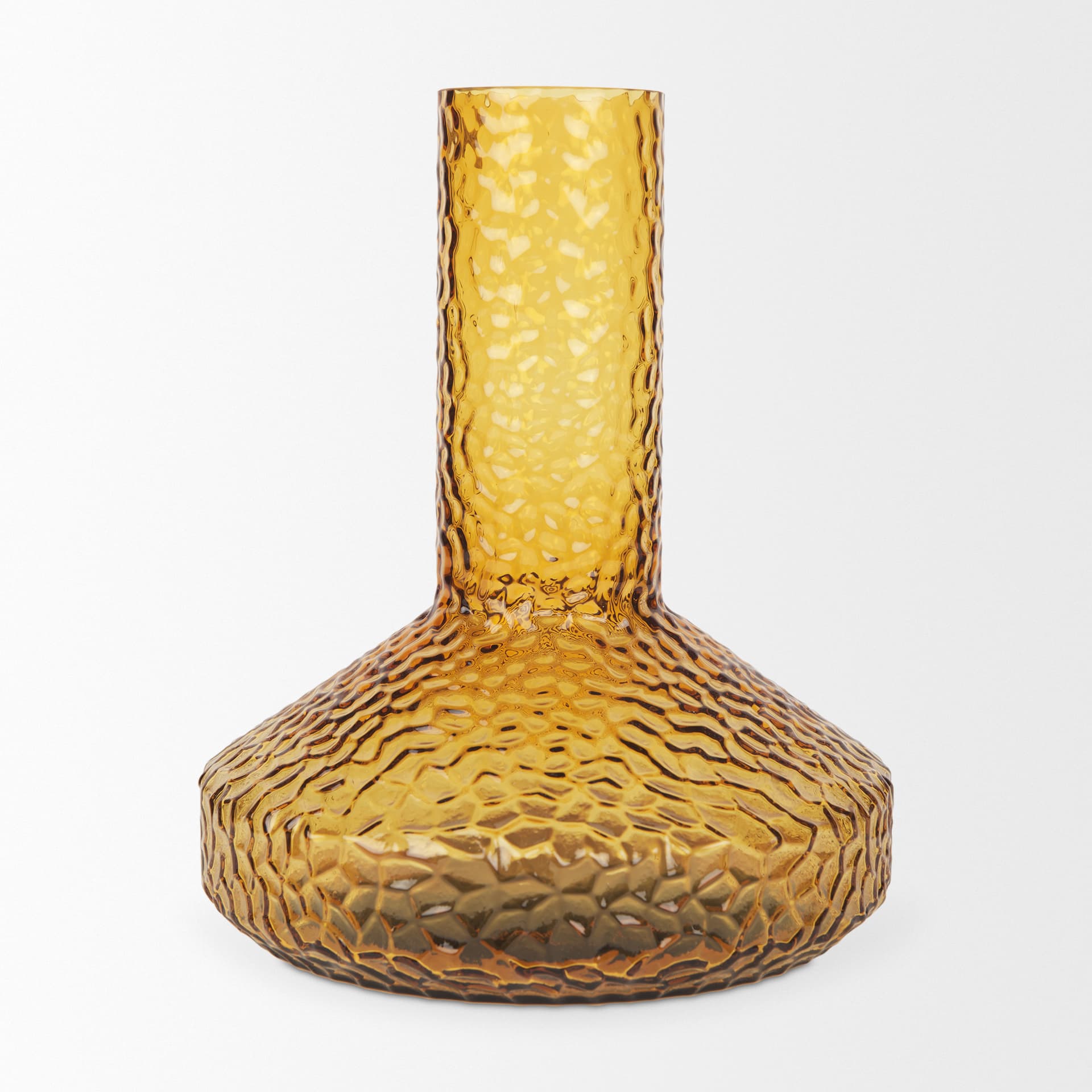 Jolene 11.8" Amber Waterglass Glass Vase — product photograph