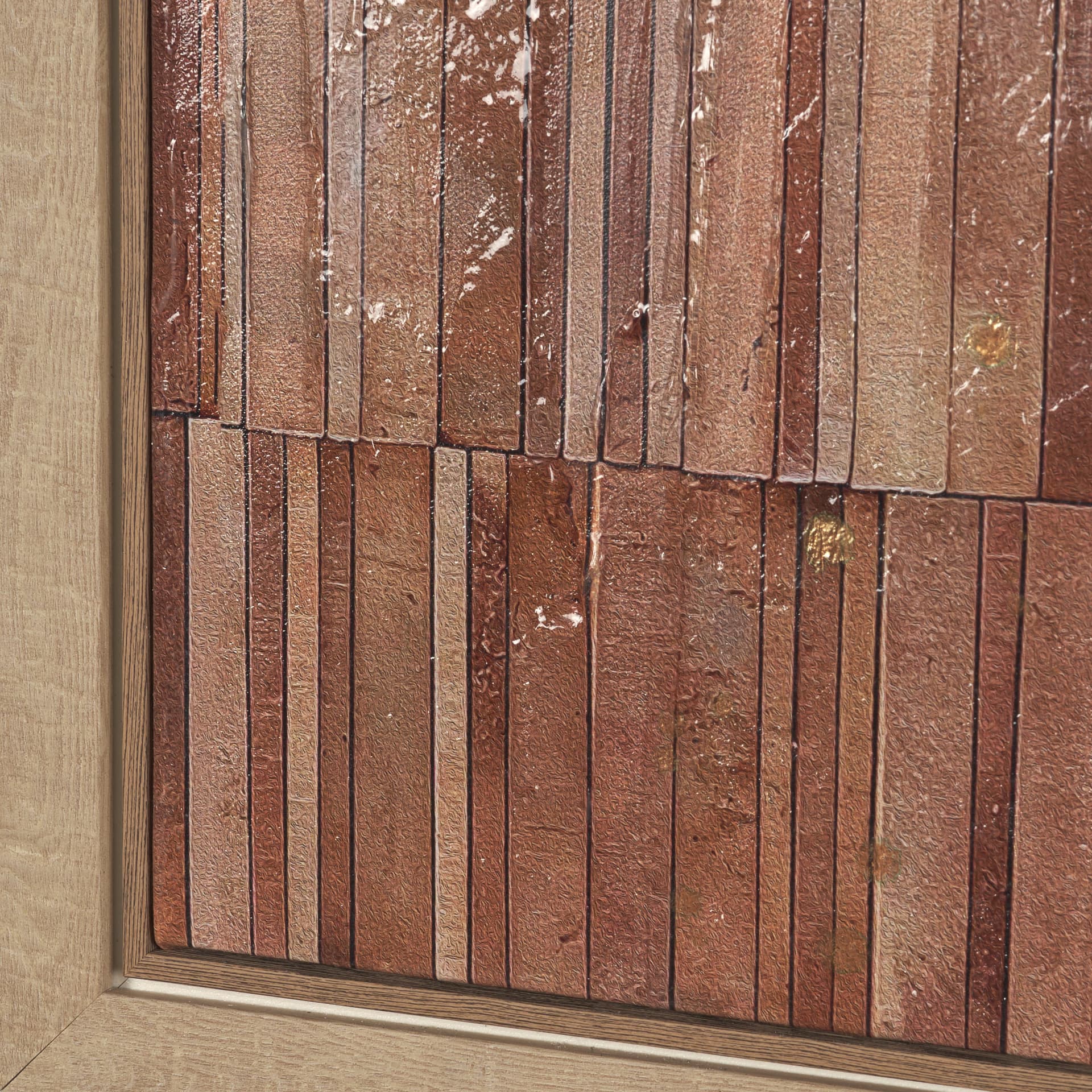 Terracotta Wall III by Flora Kouta Hand-Embellished Textured Framed Canvas Artwork — product photograph