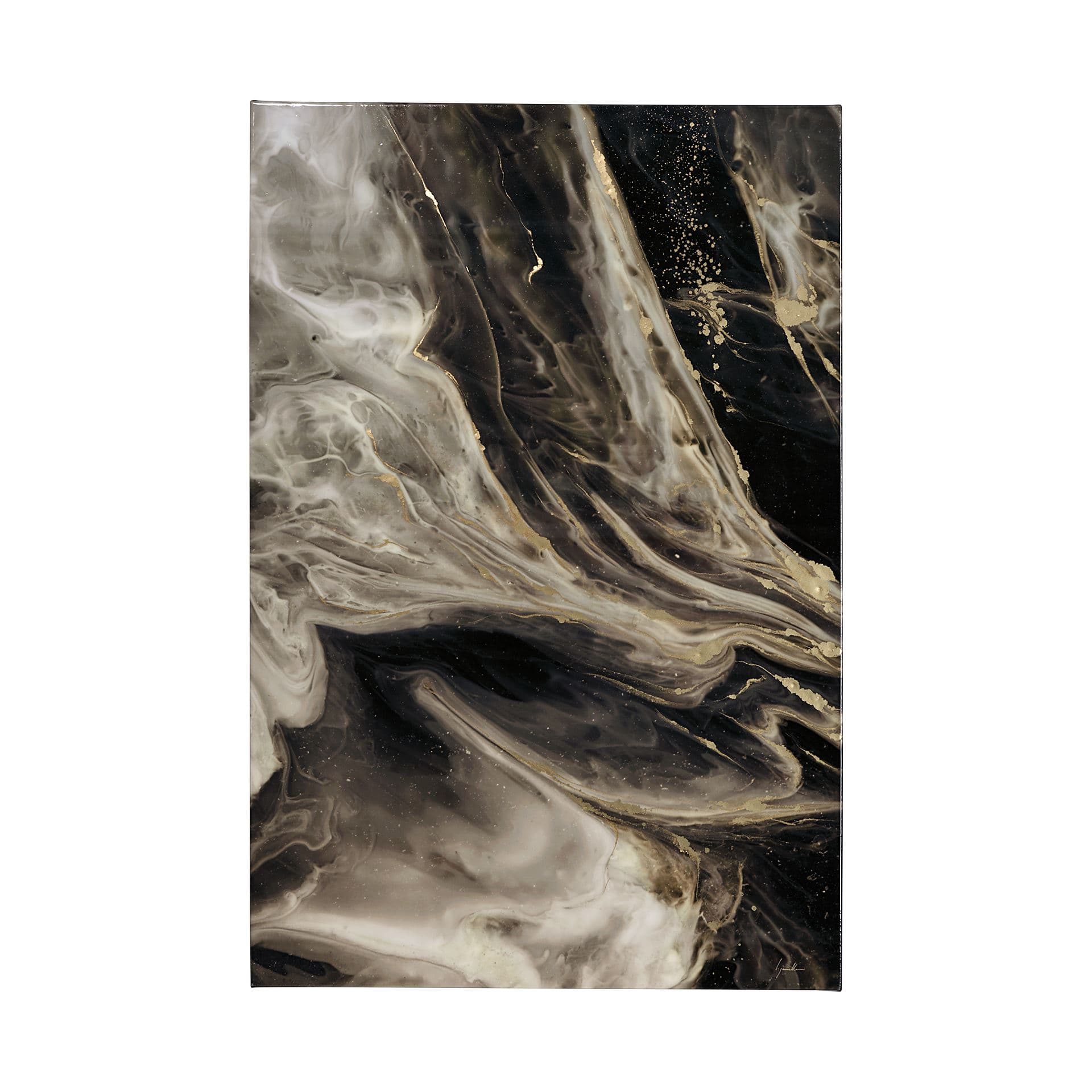 Greek Pitch II by Gabrielle Campbell a Hand Embellished Textured Canvas — product photograph