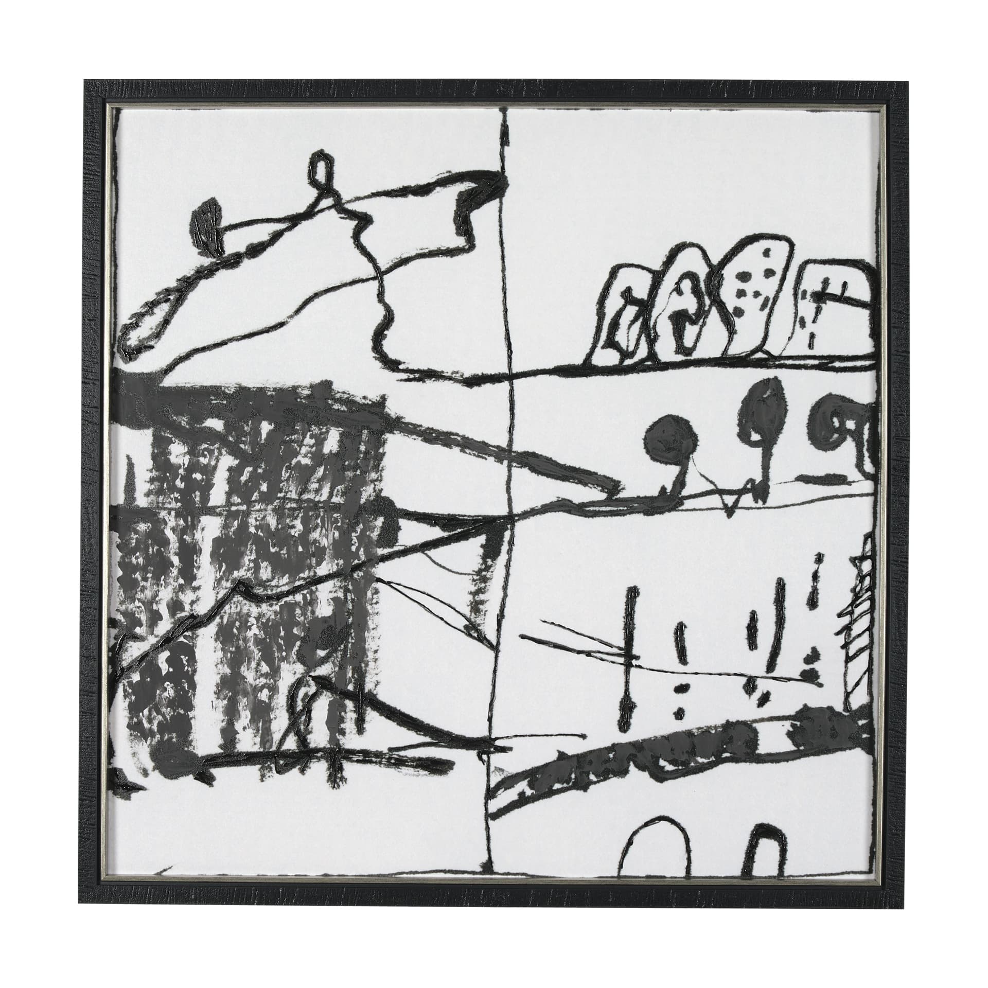 Lost Treasure Map II by Mercana Studio a Hand Embellished Textured Framed Art Print — product photograph