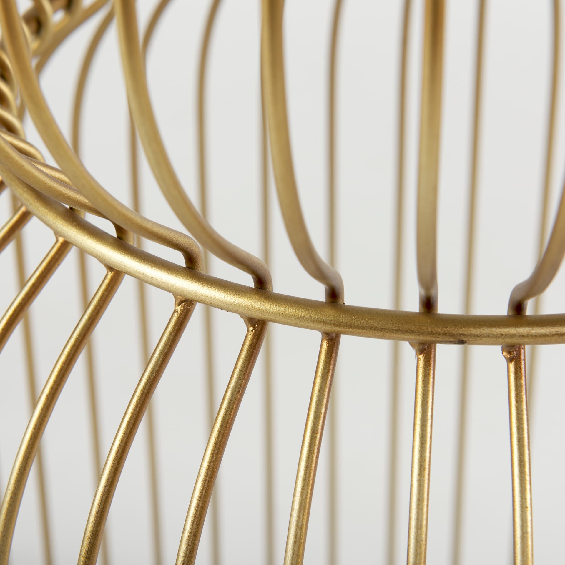 Shani Set of 2 Round, Gold Metal w/ Glass Accent Tables — product photograph